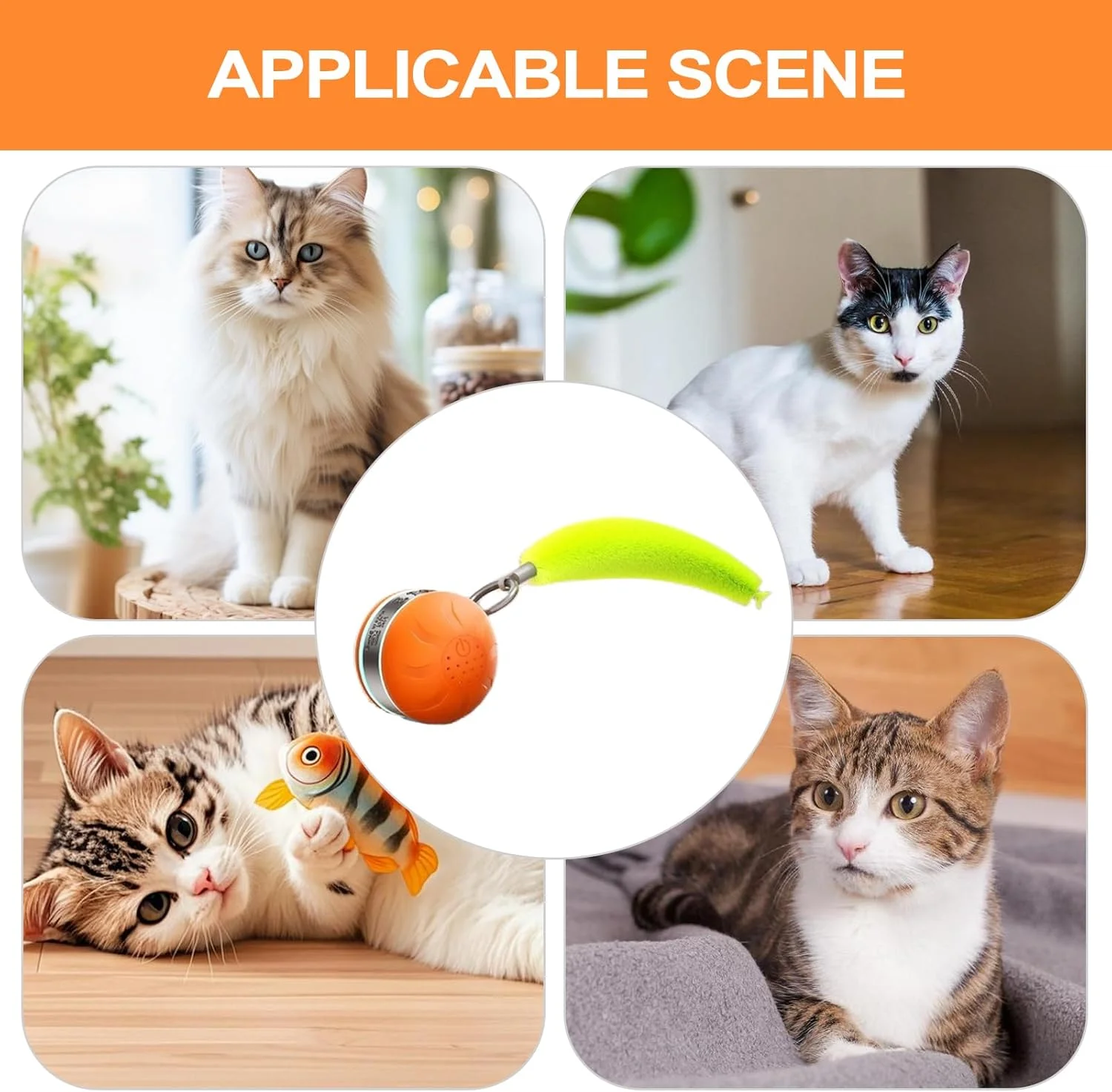 توپ بازی تعاملی سگ | توپ بازی متحرک سگ و گربه، لوازم حیوانات خانگی اتوماتیک با چراغ برای بازی های داخل خانه توله سگ و بچه گربه، تمرین، غنی سازی، آموزش، بازی، رفع خستگی در فضای باز توپ بازی تعاملی سگ | توپ بازی متحرک سگ و گربه، لوازم حیوانات خانگی اتوماتیک با چراغ برای بازی های داخل خانه توله سگ و بچه گربه، تمرین، غنی سازی، آموزش، بازی، رفع خستگی در فضای باز