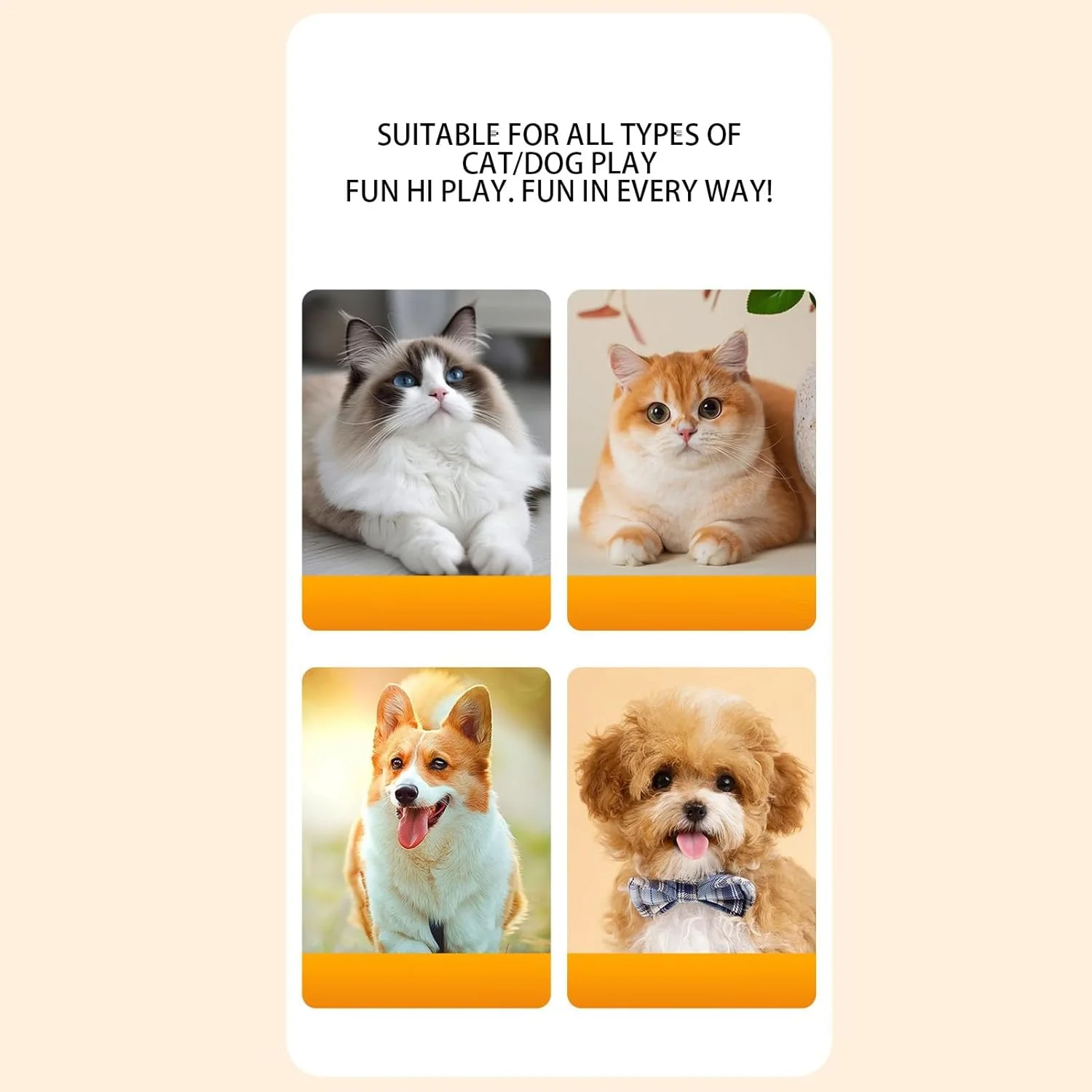 توپ بازی تعاملی سگ، توپ غلتان اتوماتیک سگ و گربه | لوازم حیوانات خانگی بی صدا با چراغ های LED، اسباب بازی های غنی سازی توله سگ و بچه گربه برای گربه های داخل خانه