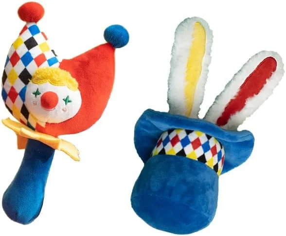 ست اسباب بازی تعاملی سگ هات تومیتو، 2 بسته اسباب بازی جویدنی پولیشی با طرح سیرک، نرم، سرگرم کننده و جذاب برای سگ های کوچک و متوسط ست اسباب بازی تعاملی سگ هات تومیتو، 2 بسته اسباب بازی جویدنی پولیشی با طرح سیرک، نرم، سرگرم کننده و جذاب برای سگ های کوچک و متوسط