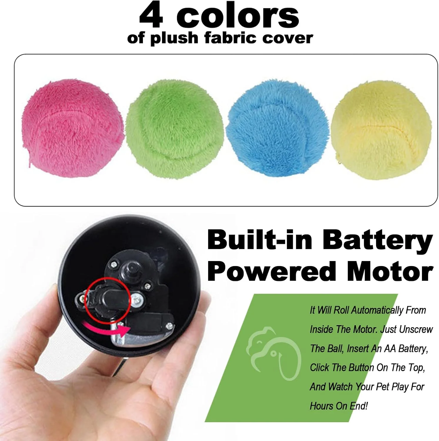 توپ غلتان جادویی سگ HavenJanny، توپ غلتان برقی پولیشی جویدنی سگ، 1 توپ با 4 روکش توپی رنگی برای اسباب بازی سگ، اسباب بازی پولیشی تمیز کننده کف با باتری برای سگ و گربه توپ غلتان جادویی سگ HavenJanny، توپ غلتان برقی پولیشی جویدنی سگ، 1 توپ با 4 روکش توپی رنگی برای اسباب بازی سگ، اسباب بازی پولیشی تمیز کننده کف با باتری برای سگ و گربه