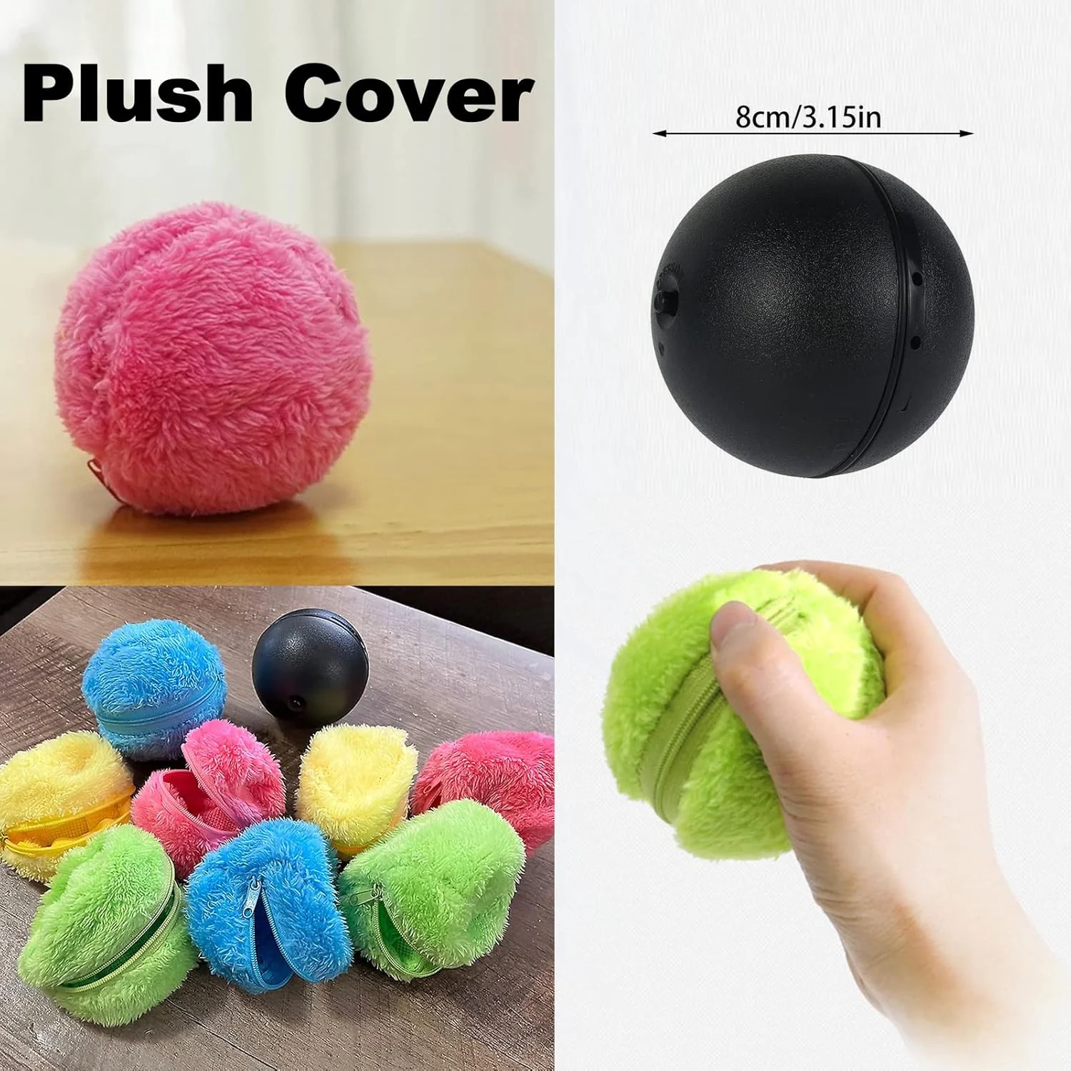 توپ غلتان جادویی سگ HavenJanny، توپ غلتان برقی پولیشی جویدنی سگ، 1 توپ با 4 روکش توپی رنگی برای اسباب بازی سگ، اسباب بازی پولیشی تمیز کننده کف با باتری برای سگ و گربه توپ غلتان جادویی سگ HavenJanny، توپ غلتان برقی پولیشی جویدنی سگ، 1 توپ با 4 روکش توپی رنگی برای اسباب بازی سگ، اسباب بازی پولیشی تمیز کننده کف با باتری برای سگ و گربه