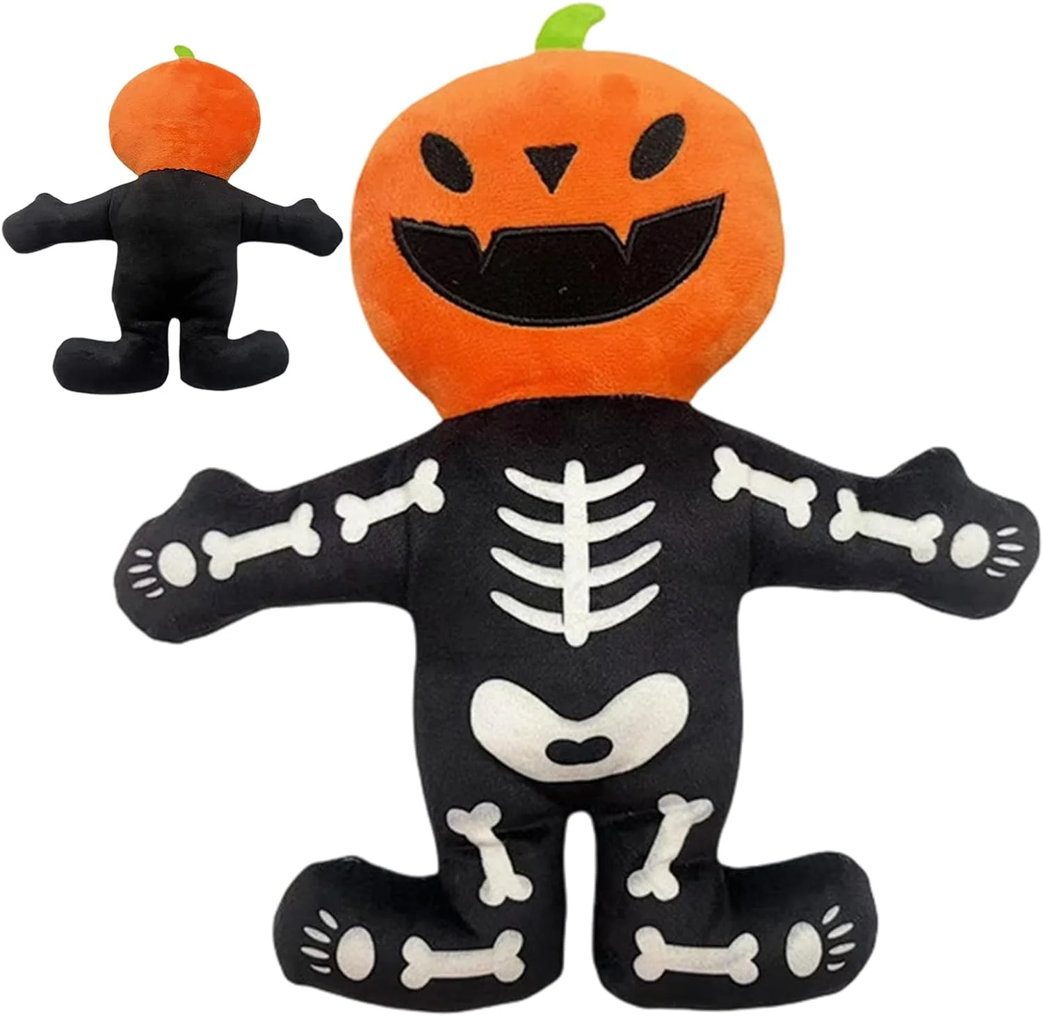 اسباب بازی سگ هالووین، اسباب بازی های جویدنی سگ اسکلت کدو تنبل | سرگرم نگه داشتن حیوان خانگی، پولیش خنده دار تعاملی برای جویدن دندان درآوردن آموزش توله سگ مسافرت در فضای باز و سرپوشیده