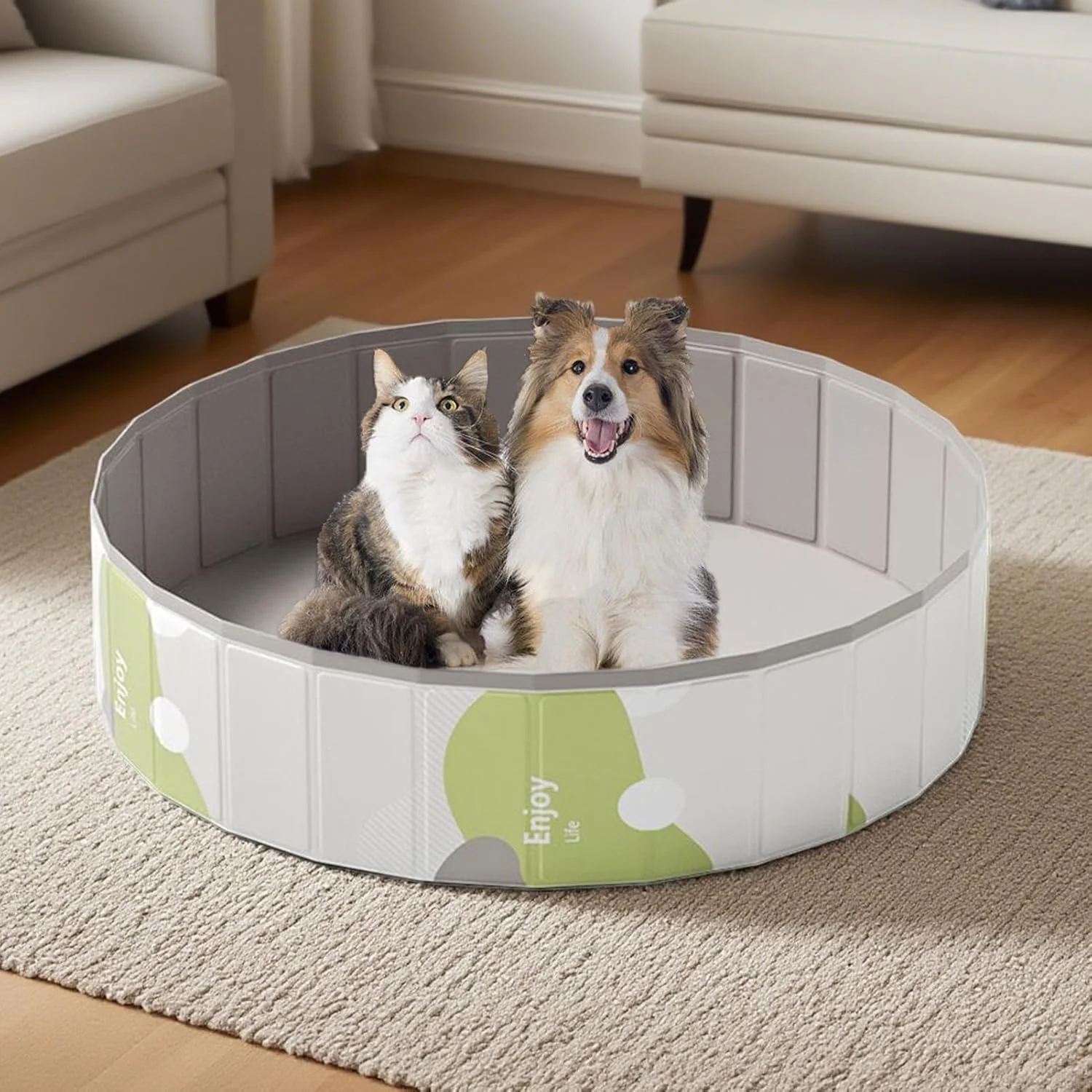 استخر سگ، استخر تاشو حیوانات خانگی، وان حمام پی وی سی گرد غیر بادی قابل حمل برای حمام بزرگسالان و نوزادان، مناسب برای استفاده در ساحل، مدرسه، جمع خانوادگی و عرشه استخر سگ، استخر تاشو حیوانات خانگی، وان حمام پی وی سی گرد غیر بادی قابل حمل برای حمام بزرگسالان و نوزادان، مناسب برای استفاده در ساحل، مدرسه، جمع خانوادگی و عرشه