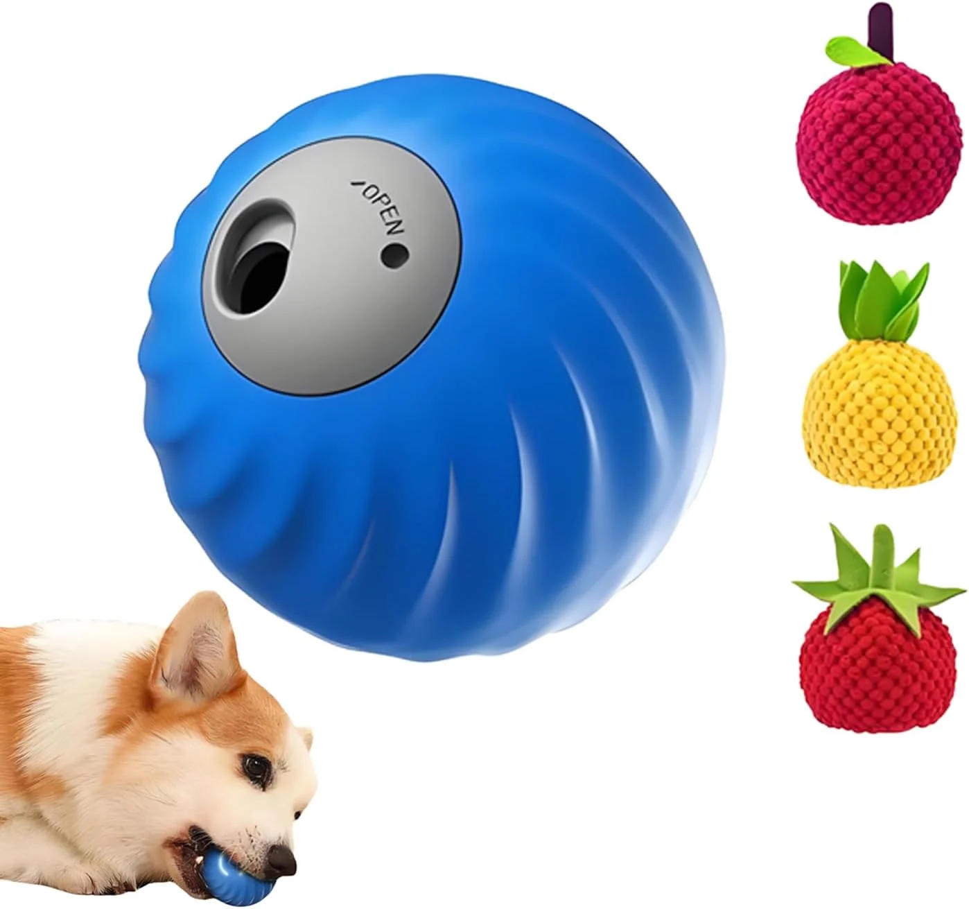 اسباب بازی پخش کننده غذا برای سگ - اسباب بازی جویدنی تعاملی سگ | توپ غنی سازی حیوانات خانگی با روکش پولیشی برای حیوانات کوچک، متوسط و بزرگ در فضای داخلی و خارجی اسباب بازی پخش کننده غذا برای سگ - اسباب بازی جویدنی تعاملی سگ | توپ غنی سازی حیوانات خانگی با روکش پولیشی برای حیوانات کوچک، متوسط و بزرگ در فضای داخلی و خارجی
