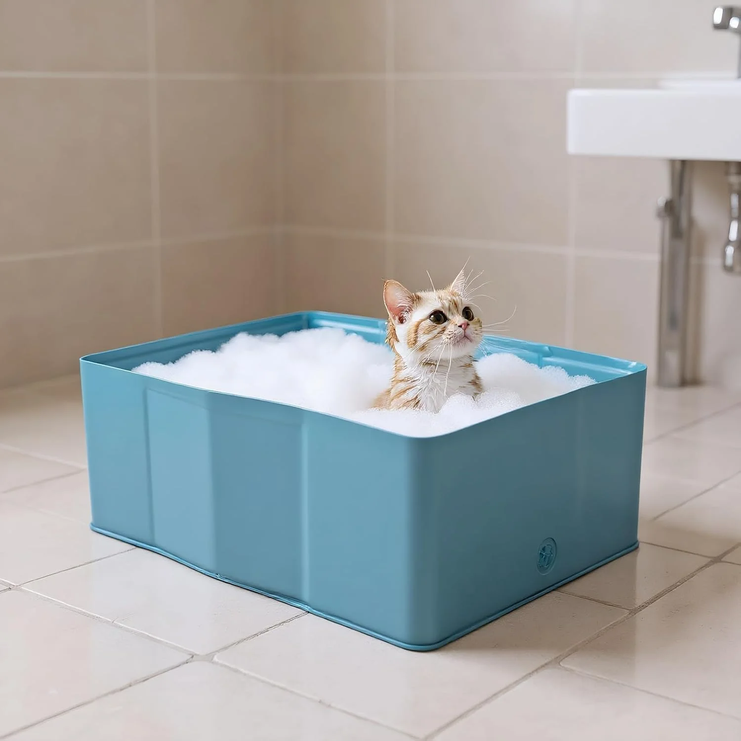 استخر تاشو سگ، استخر شنای حمام کودکان و حیوانات خانگی - اسباب بازی پدینگ بازی با آب توله سگ برای خنک کردن تابستانی باغ ساحلی حیاط خلوت کودکان