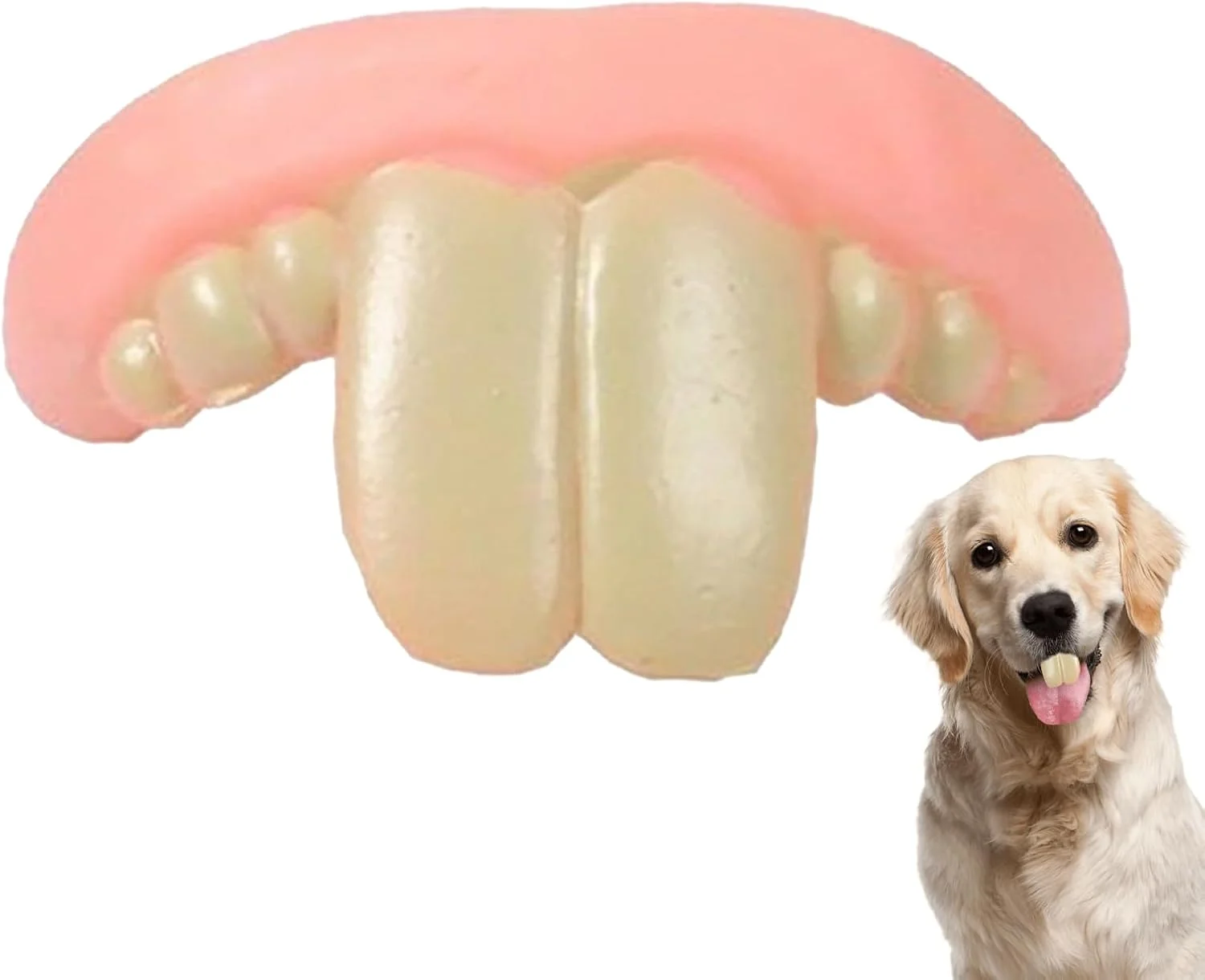 دندان های مصنوعی سگ، دندان های مصنوعی خنده دار سیلیکونی - اسباب بازی تعاملی حیوانات خانگی برای تحریک ذهنی، ورزش، بازی در داخل و خارج از خانه، بازی روی زمین، مسافرت، دوستان، خانواده، کریسمس