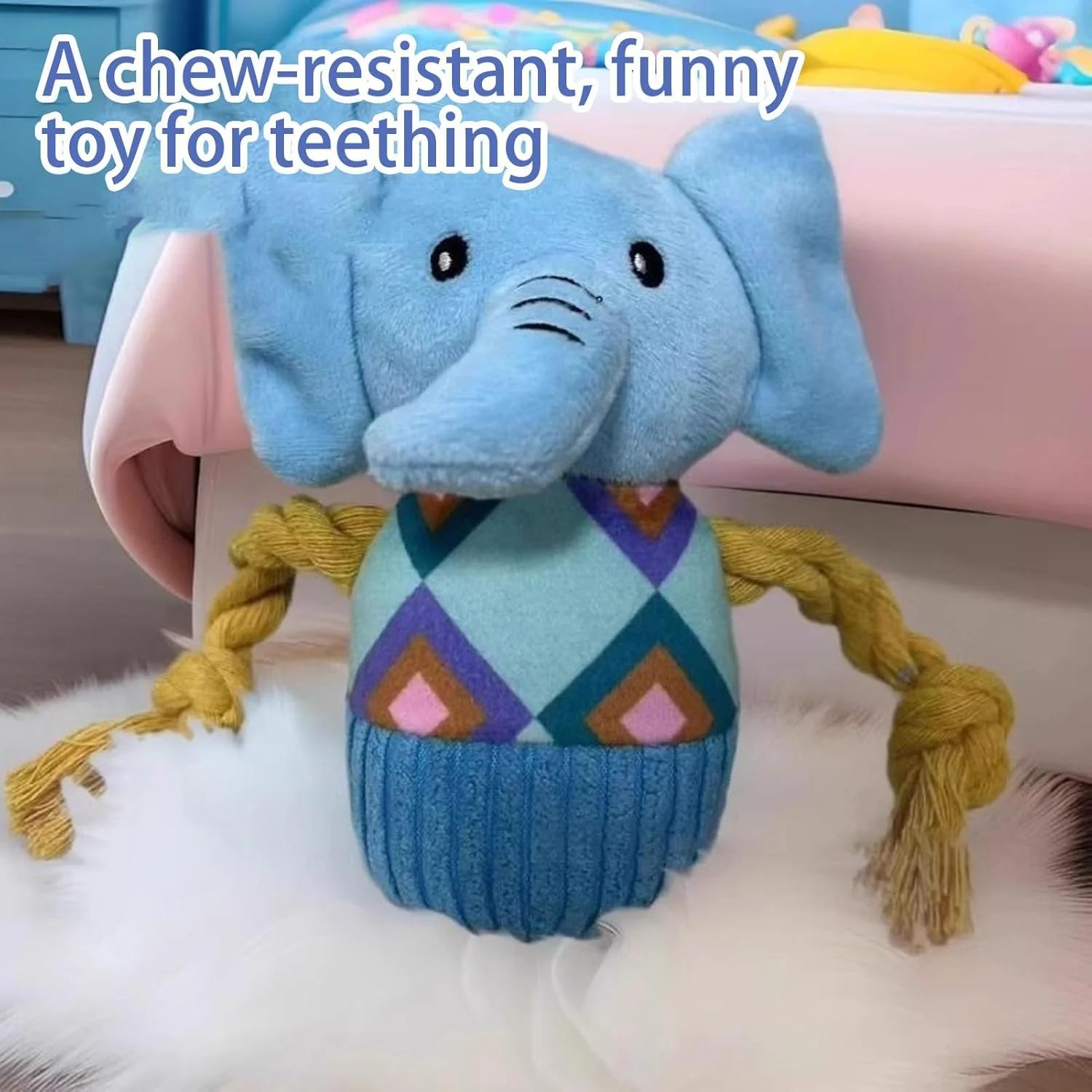 عروسک فیل، اسباب بازی سگ فیل، عروسک جویدنی تعاملی توله سگ، لوازم حیوانات خانگی برای بازی روزانه اتاق نشیمن اتاق خواب مسافرت فضای باز و داخلی برای رفع خستگی عروسک فیل، اسباب بازی سگ فیل، عروسک جویدنی تعاملی توله سگ، لوازم حیوانات خانگی برای بازی روزانه اتاق نشیمن اتاق خواب مسافرت فضای باز و داخلی برای رفع خستگی