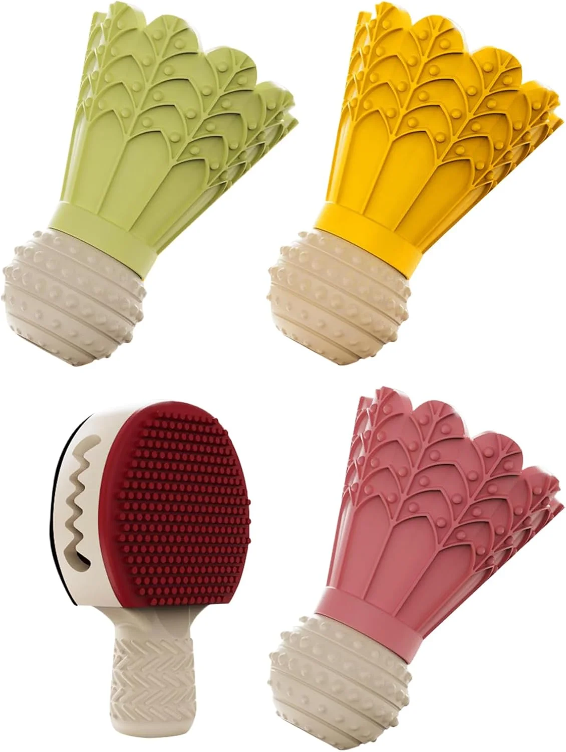 پخش کننده تشویقی سگ | لوازم حیوانات خانگی طرح بدمینتون با زنگوله | اسباب بازی غذای سگ، مناسب برای سفر، استخر، پارک، حیاط، اتاق خواب، باغ، اوقات خانوادگی در فضای داخلی و خارجی