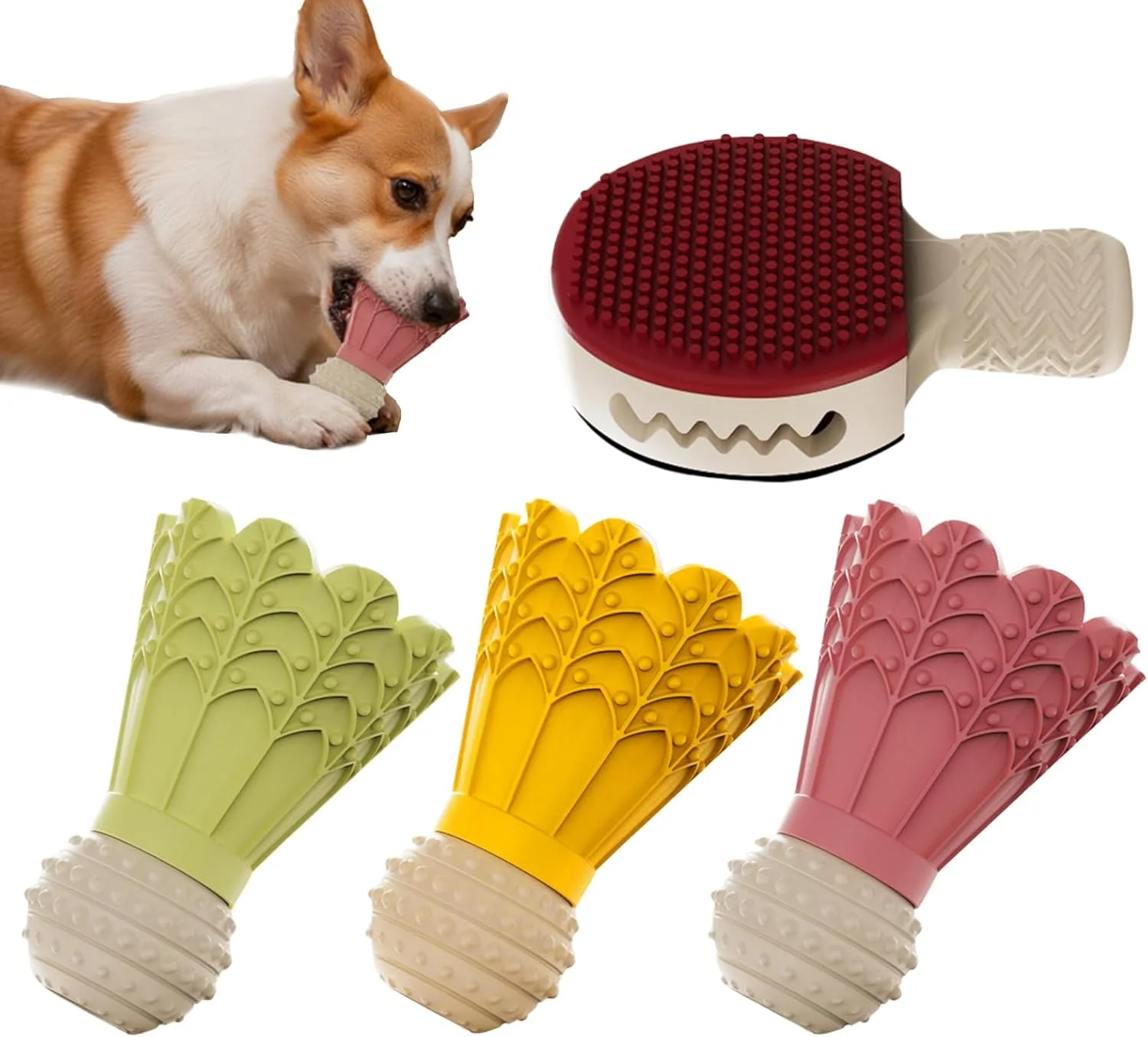 اسباب بازی پخش کننده تشویقی سگ | لوازم حیوانات خانگی طرح بدمینتون با زنگوله | اسباب بازی جویدنی سگ - برای سفر، استخر، پارک، حیاط، اتاق خواب، باغ، داخل و خارج از خانه و اوقات خانوادگی اسباب بازی پخش کننده تشویقی سگ | لوازم حیوانات خانگی طرح بدمینتون با زنگوله | اسباب بازی جویدنی سگ - برای سفر، استخر، پارک، حیاط، اتاق خواب، باغ، داخل و خارج از خانه و اوقات خانوادگی