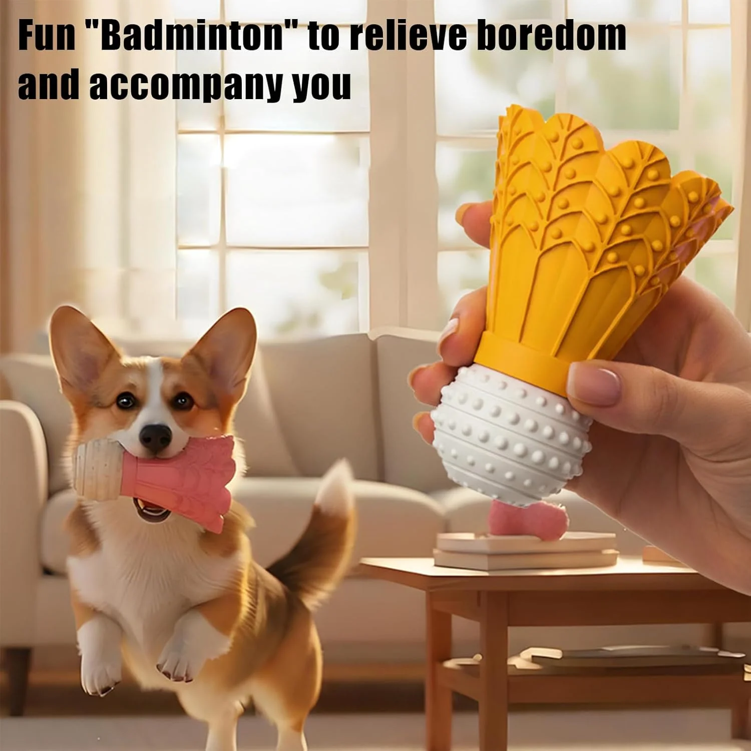 اسباب بازی پخش کننده تشویقی سگ | لوازم حیوانات خانگی طرح بدمینتون با زنگوله | اسباب بازی جویدنی سگ - برای سفر، استخر، پارک، حیاط، اتاق خواب، باغ، داخل و خارج از خانه و اوقات خانوادگی اسباب بازی پخش کننده تشویقی سگ | لوازم حیوانات خانگی طرح بدمینتون با زنگوله | اسباب بازی جویدنی سگ - برای سفر، استخر، پارک، حیاط، اتاق خواب، باغ، داخل و خارج از خانه و اوقات خانوادگی