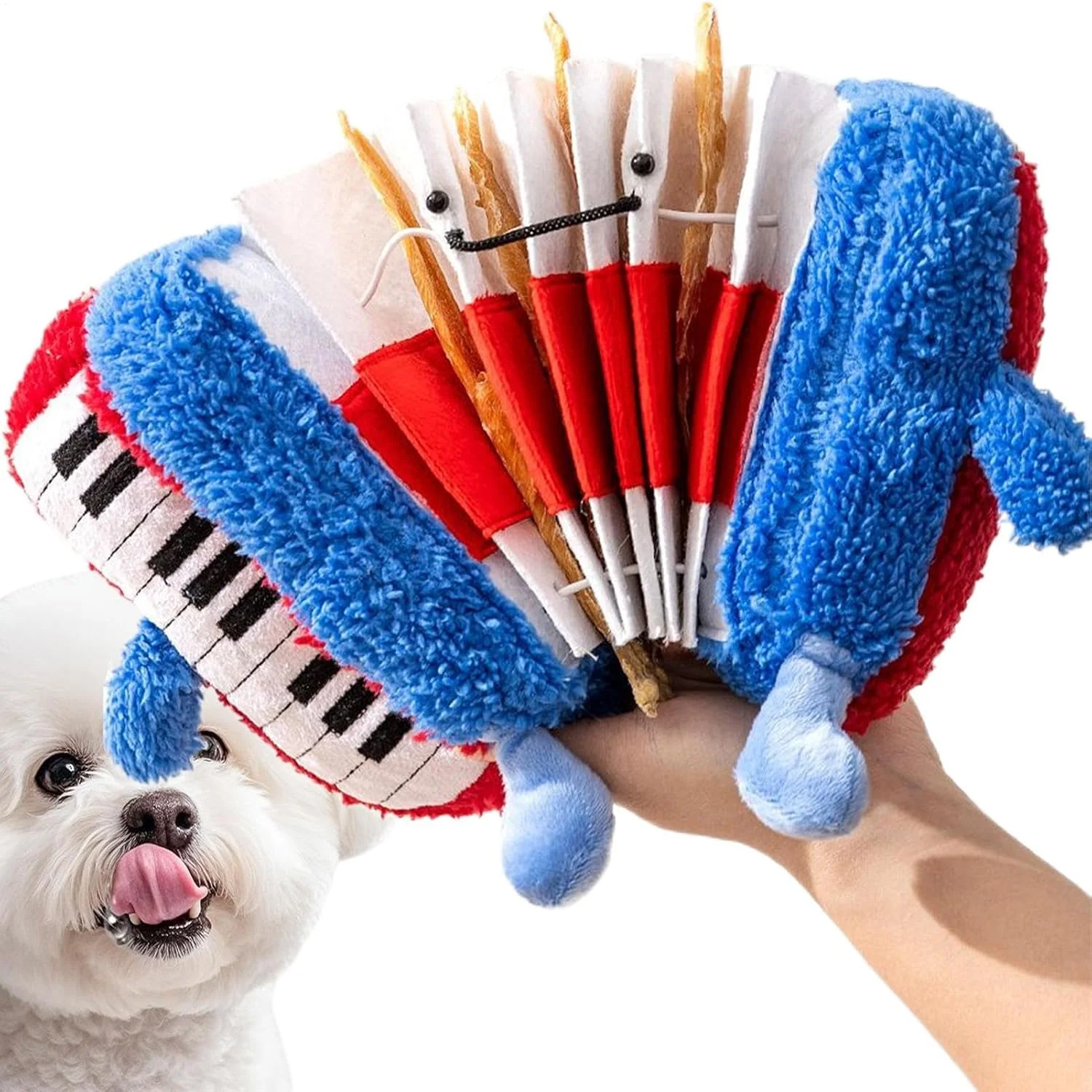 اسباب بازی سگ جیرجیر کننده - لوازم بازی توله سگ به شکل آکاردئون، اسباب بازی جستجوی غذا برای سگ، برای مربیان و دوستداران حیوانات خانگی در داخل خانه، فضای باز، آپارتمان، اتاق خواب، اتاق نشیمن، مطالعه، پارک و حیاط اسباب بازی سگ جیرجیر کننده - لوازم بازی توله سگ به شکل آکاردئون، اسباب بازی جستجوی غذا برای سگ، برای مربیان و دوستداران حیوانات خانگی در داخل خانه، فضای باز، آپارتمان، اتاق خواب، اتاق نشیمن، مطالعه، پارک و حیاط