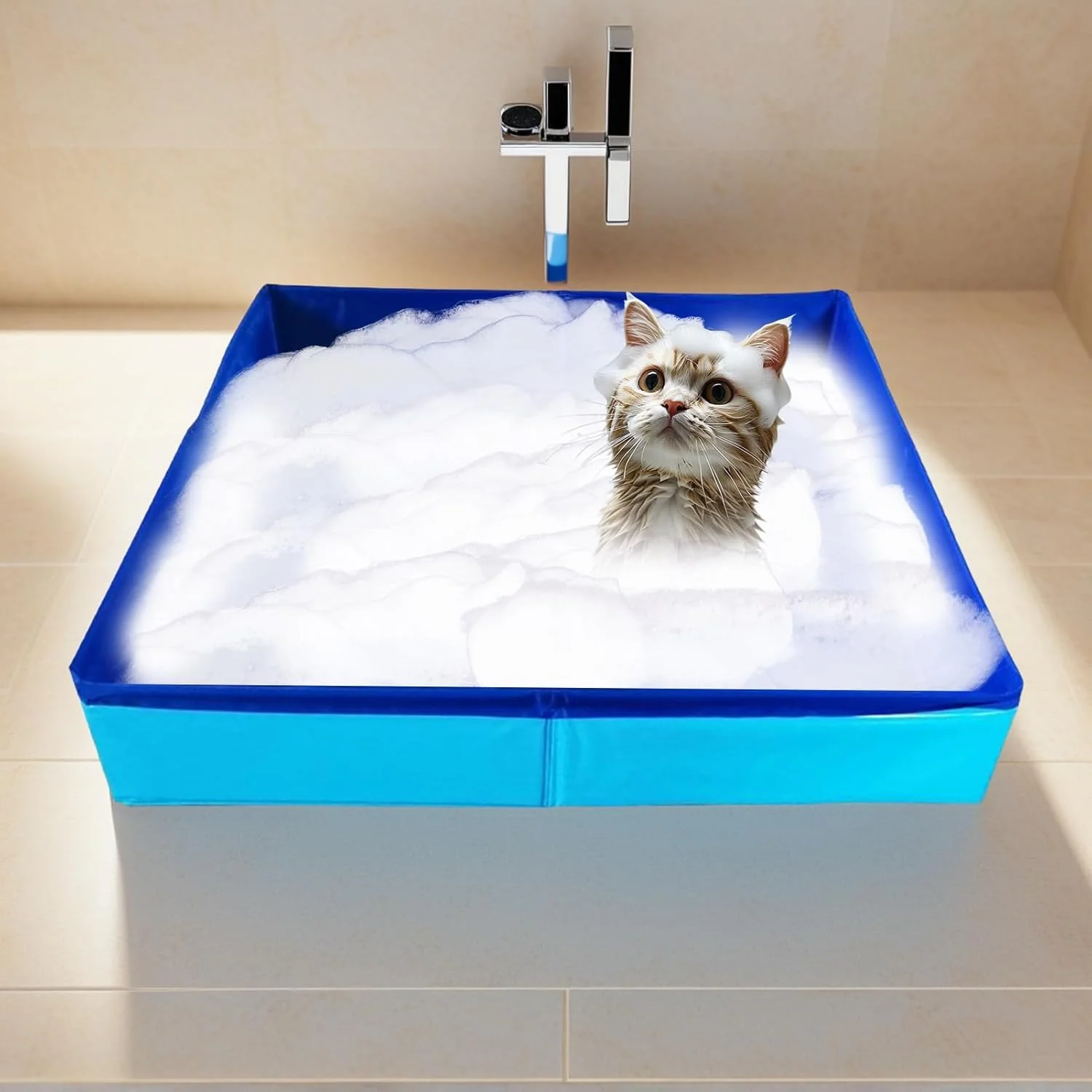 استخر تاشو سگ | وان حمام حیوانات خانگی برای داخل خانه | استخر تاشو گربه و سگ برای کمپینگ، باغ، ساحل، پاسیو، حیاط خلوت، داخل خانه، پیک نیک، بالکن و فضای باز استخر تاشو سگ | وان حمام حیوانات خانگی برای داخل خانه | استخر تاشو گربه و سگ برای کمپینگ، باغ، ساحل، پاسیو، حیاط خلوت، داخل خانه، پیک نیک، بالکن و فضای باز