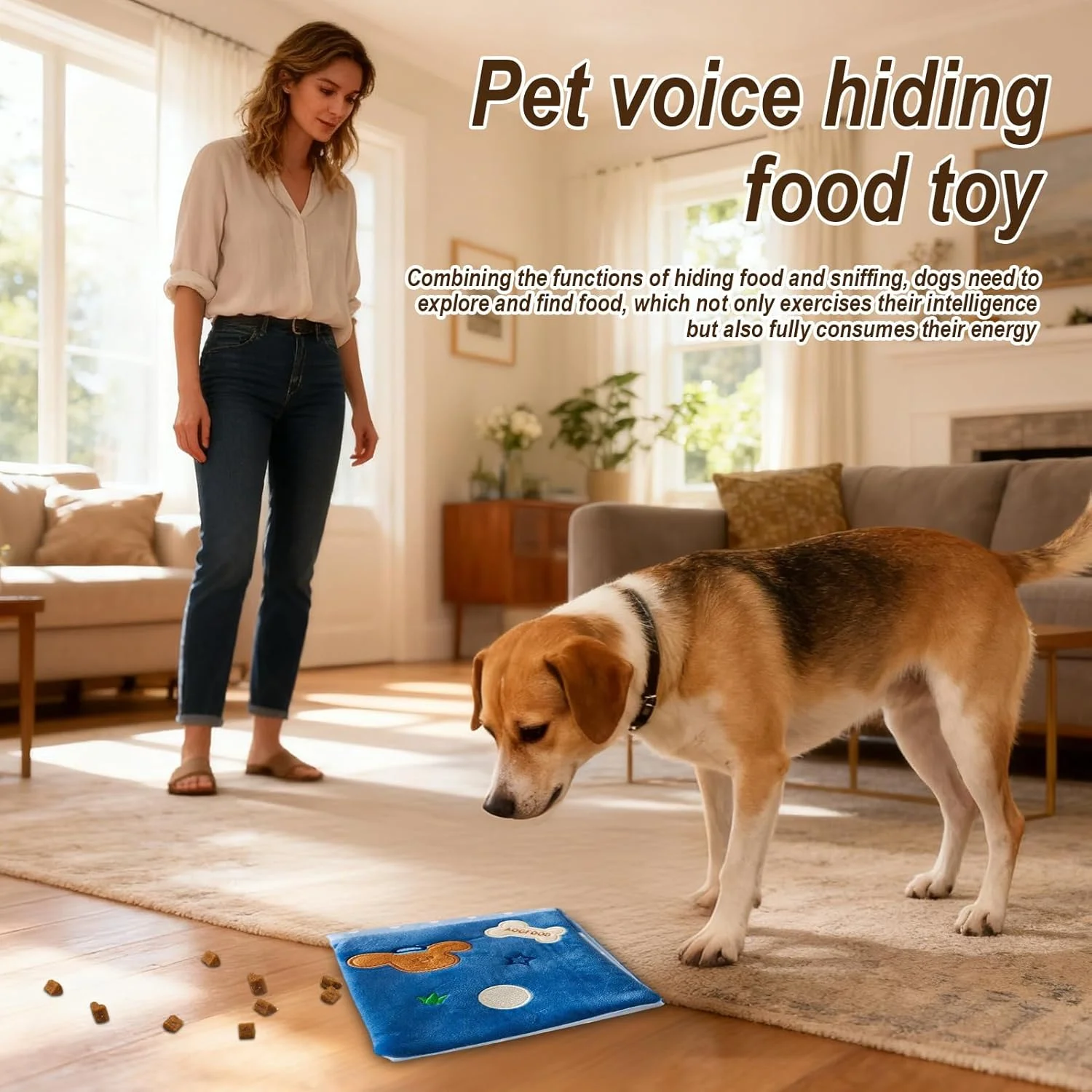 پد بویایی سگ پخش کننده تشویقی | آموزش مهارت جویدن حیوانات خانگی، پد اسباب بازی پازلی پخش کننده غذای سگ - برای نژادهای متوسط ​​در فضای داخلی، فضای باز، بالکن، مسافرت، حیاط خلوت، اتاق نشیمن، پارک