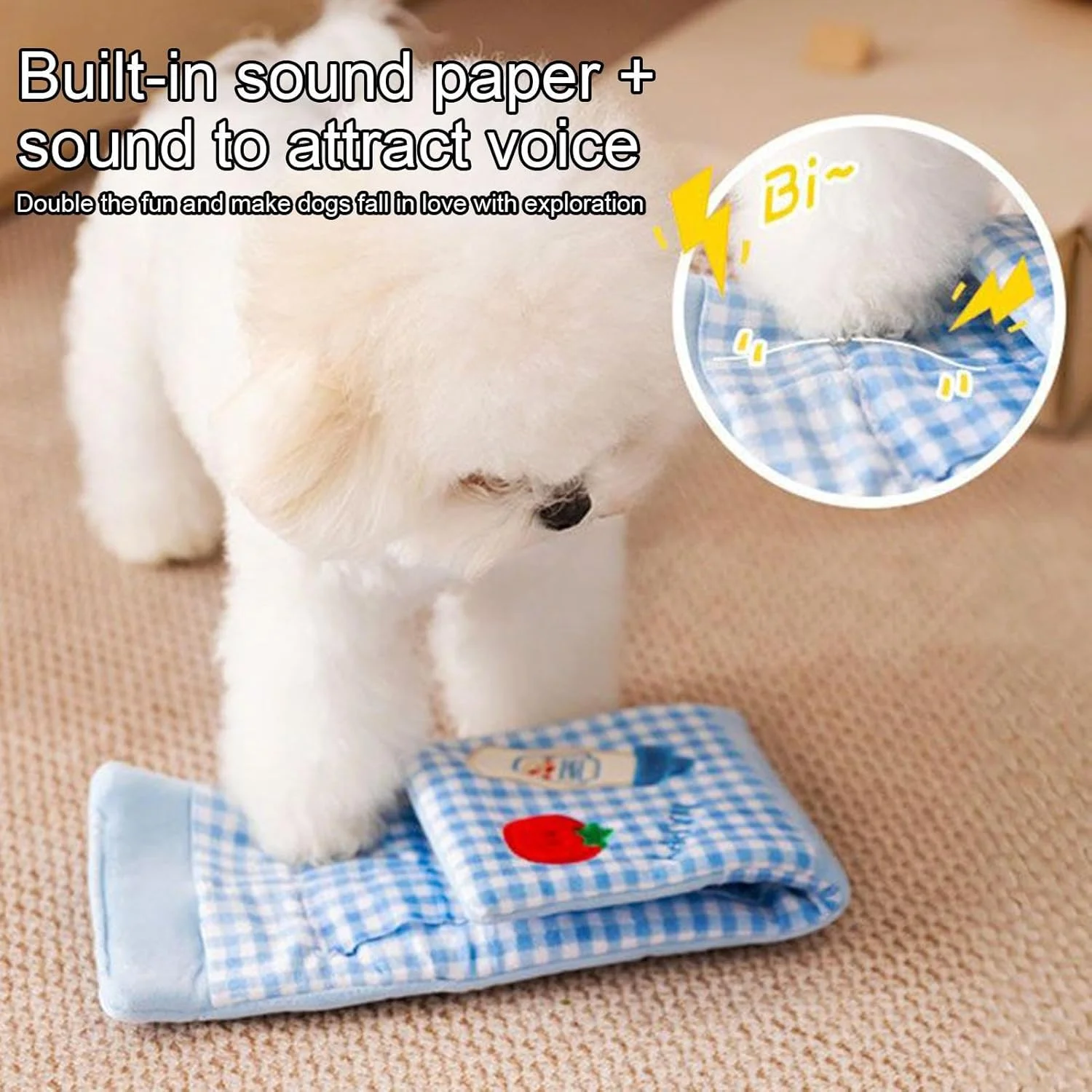 اسباب بازی پخش کننده تشویقی سگ | آموزش مهارت جویدن حیوانات خانگی، اسباب بازی پازل سگ، پخش کننده تشویقی پد بو کشیدن | برای اتاق نشیمن حیاط خلوت، پارک، بالکن، مسافرت، توله سگ نژاد کوچک و متوسط