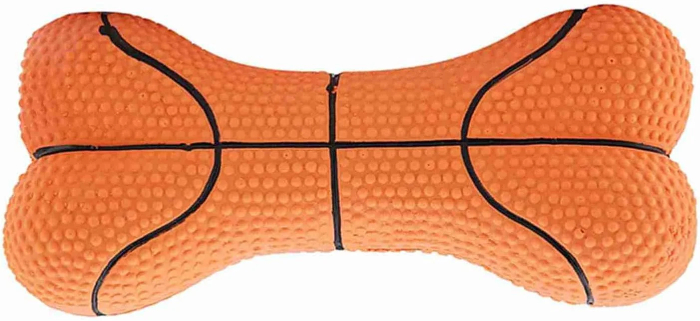 اسباب بازی استخوان سگ Cryfokt Dura Play، اسباب بازی صدادار سگ، سازگار با محیط زیست برای ورزش، بازی های پرتاب و گرفتن (بسکتبال)