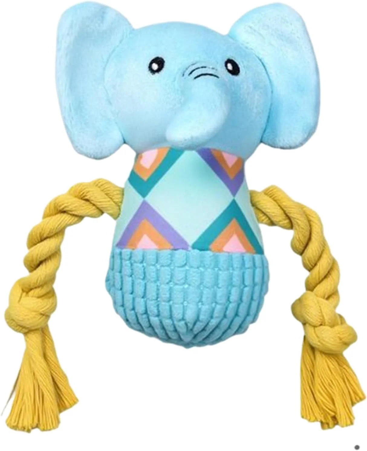 عروسک فیل پولیشی سگ - اسباب بازی نرم و پر شده برای دندان درآوردن سگ، عروسک نرم تعاملی برای توله سگ، مناسب بازی روزانه حیوانات خانگی، رفع خستگی، اتاق نشیمن، اتاق خواب، مسافرت در فضای باز و داخل خانه