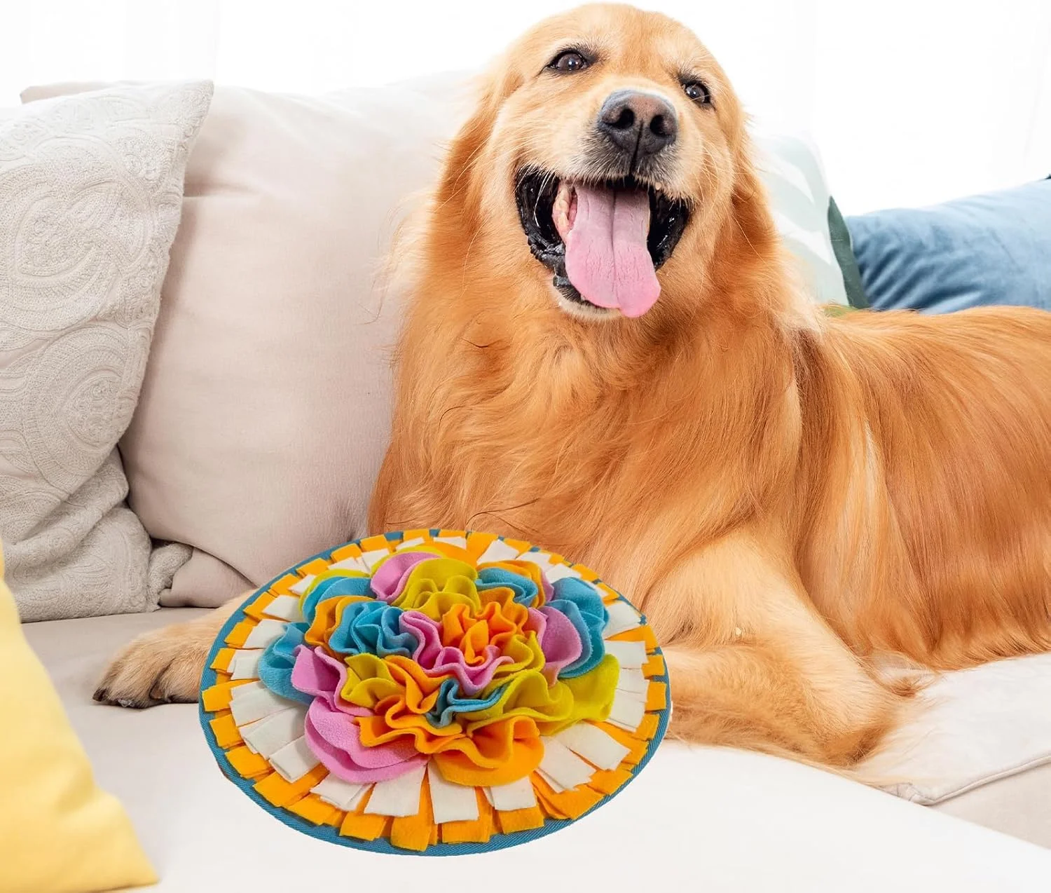 پد بویایی حیوانات خانگی | پد بویایی تعاملی برای تغذیه آهسته - اسباب بازی های غنی سازی توله سگ، آنها را برای حیوانات کوچک و متوسط مشغول نگه می دارد، لیسیدن بازی در فضای داخلی، آموزش جعبه