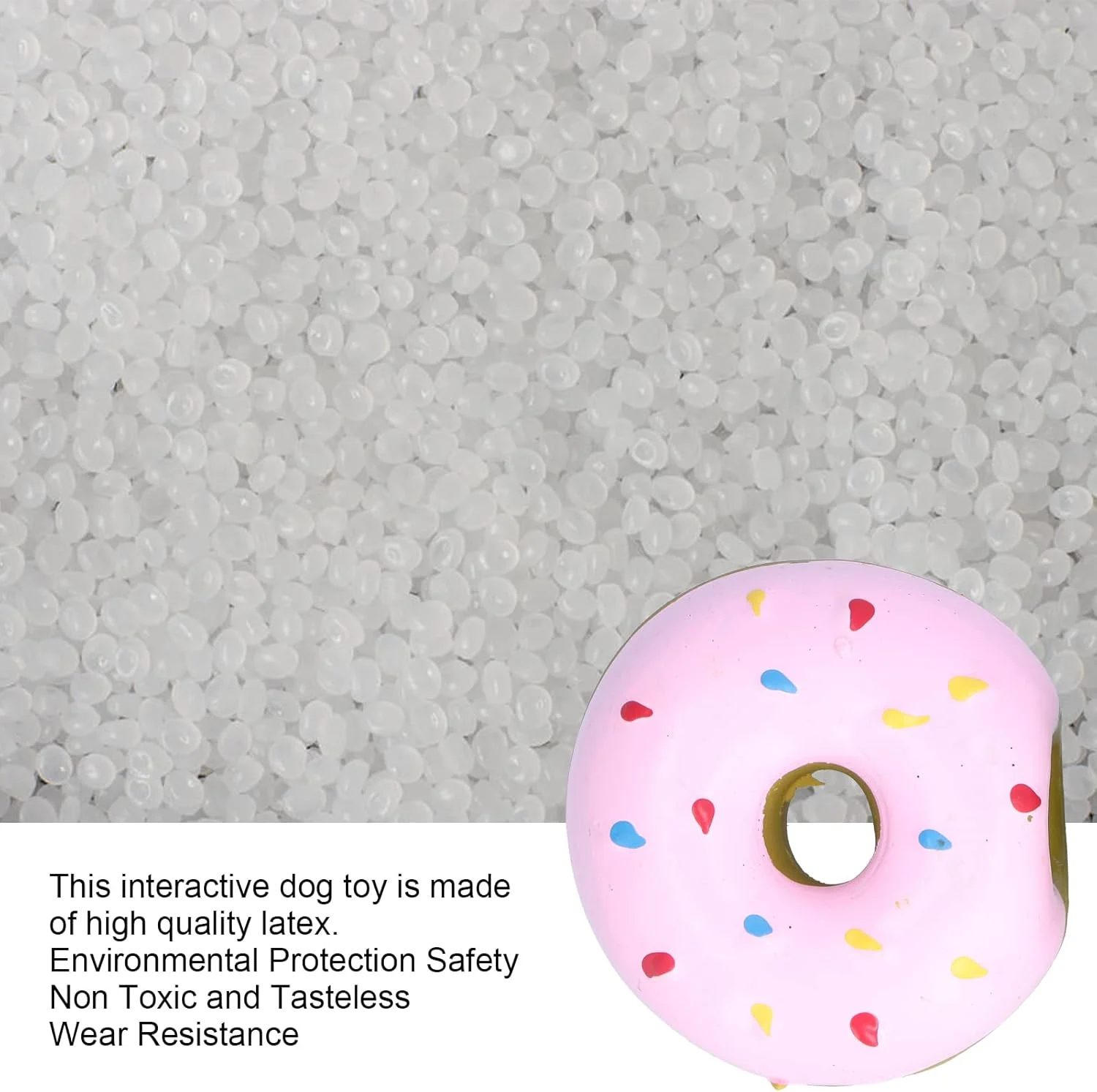 اسباب بازی سوت دار سگ طرح دونات GLOGLOW، بسته 10 عددی، 6.5 سانتی متر، اسباب بازی نرم لاتکس دونات برای توله سگ، بازی تعاملی حیوانات خانگی برای سگ های کوچک و متوسط