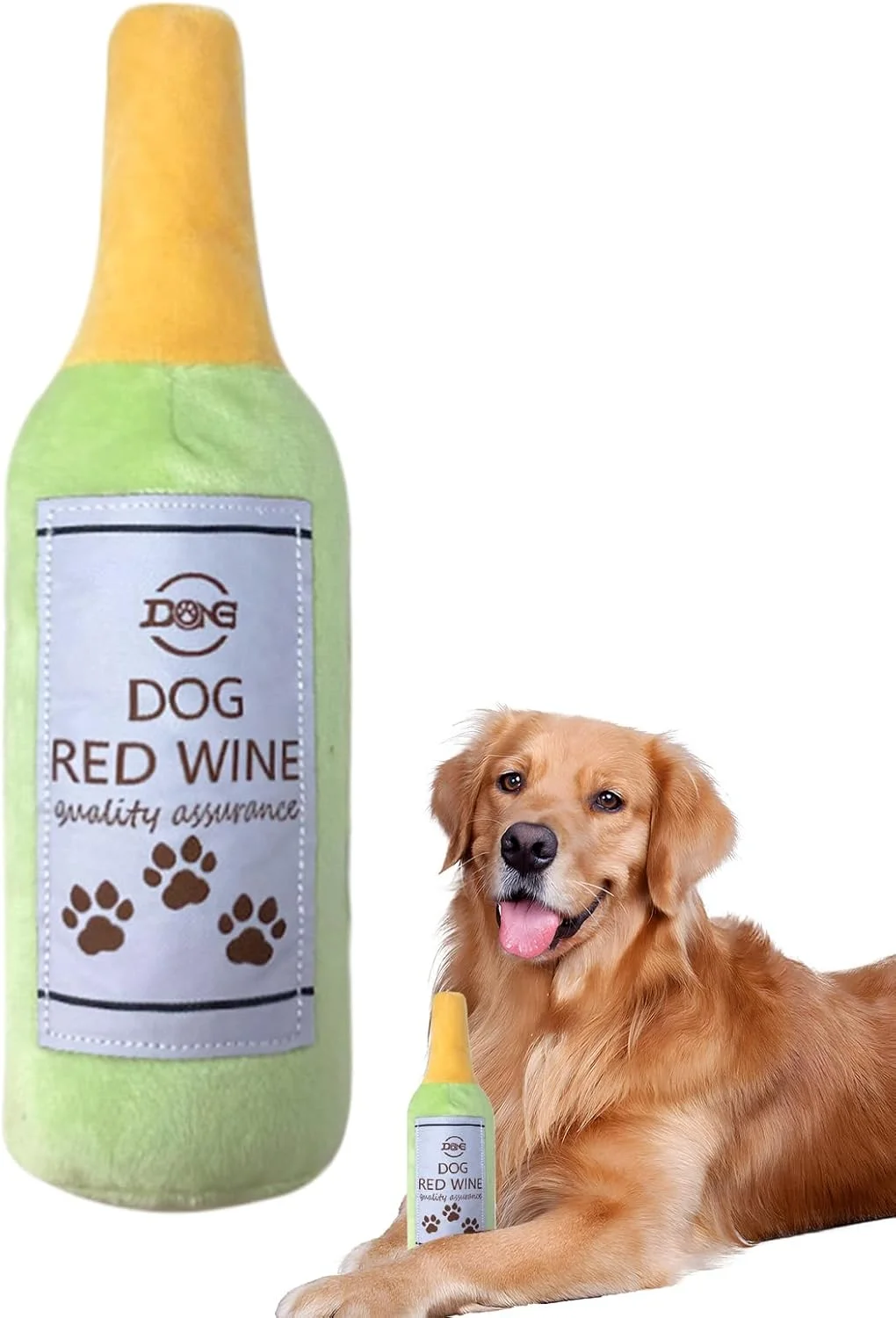 اسباب بازی سگ، طرح بطری شراب، بازی سرگرم کننده - اسباب بازی جویدنی سگ پولیشی، برای آموزش توله سگ، رفع بی حوصلگی، جویدن، مناسب فضای داخلی، بیرونی و غنی سازی جعبه