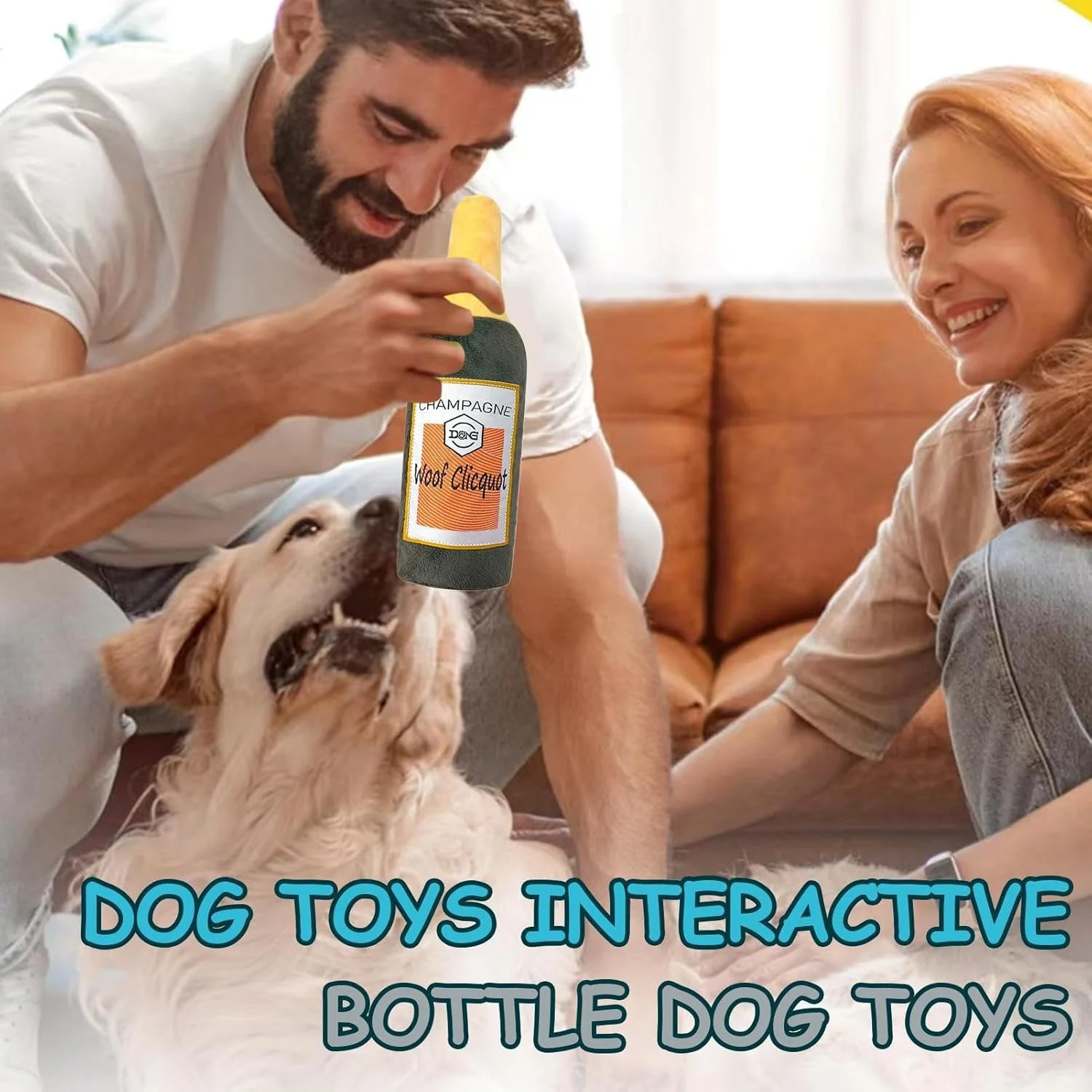 اسباب بازی سگ، طرح بطری شراب، بازی خنده دار، اسباب بازی های سگ پر شده صدادار، برای آموزش توله سگ، رفع بی حوصلگی، جویدن، غنی سازی جعبه در فضای داخلی و خارجی