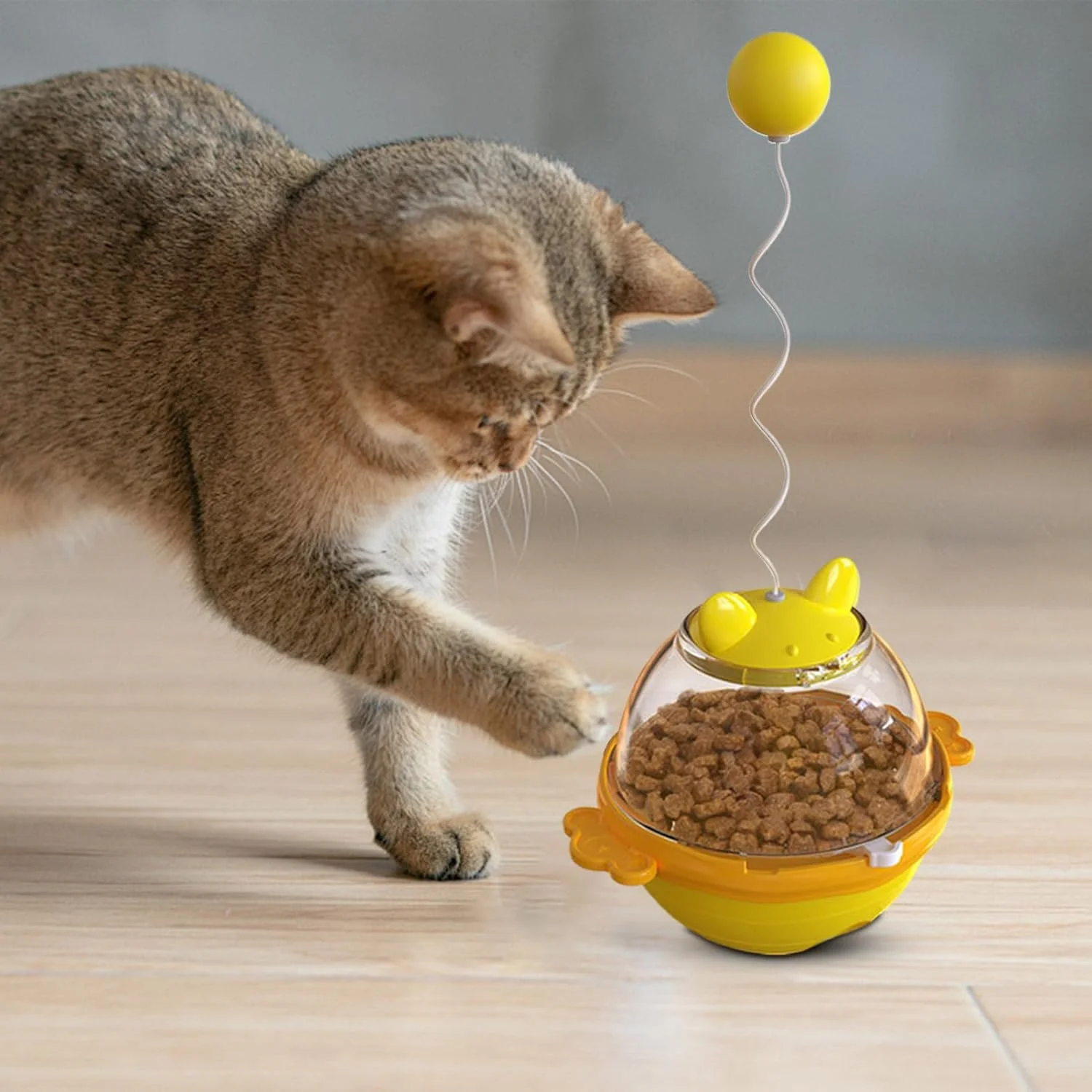 اسباب بازی پخش کننده تشویقی گربه | اسباب بازی تغذیه بچه گربه، لوازم آموزشی بازی تعاملی حیوانات خانگی برای بچه گربه ها مناسب خانه، باغ، بالکن، اتاق خواب، مطالعه، اتاق نشیمن و حیاط خلوت