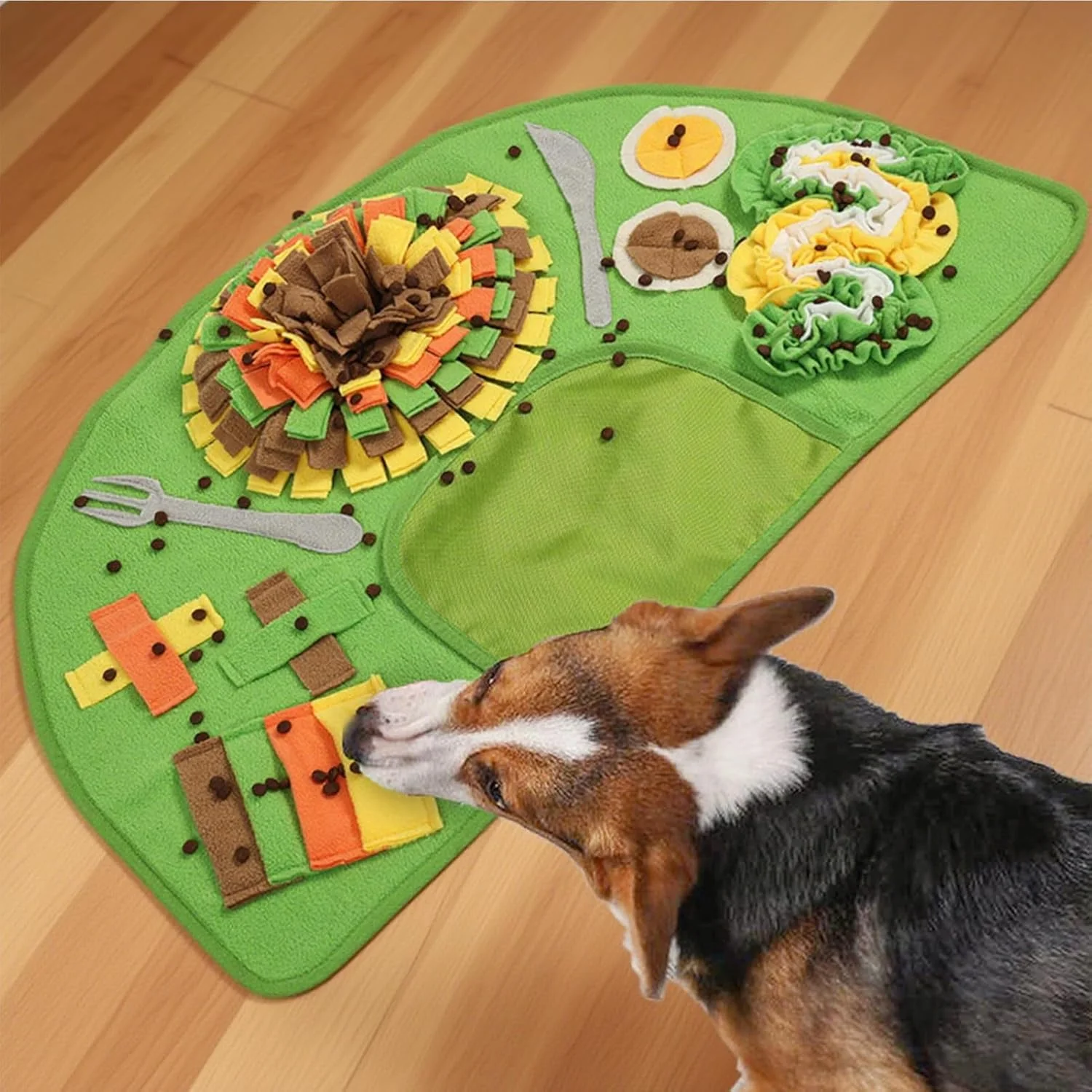 پدهای جستجوی غذا - پد تغذیه محرک تغذیه آهسته برای سگ ها - اسباب بازی های تعاملی پد تغذیه لوازم حیوانات خانگی برای آموزش توله سگ کوچک متوسط بزرگ، غنی سازی لیسیدن، رفع خستگی و مشغول نگه داشتن آنها