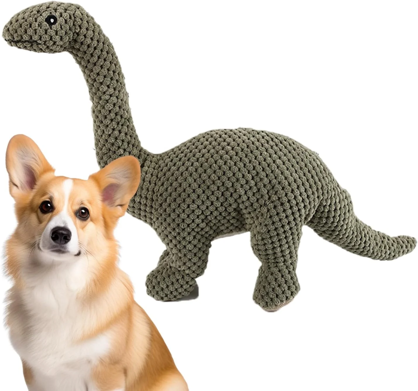 اسباب بازی سگ، پولیشی جیر جیر کننده، اسباب بازی دندانی تعاملی به شکل حیوانات - لوازم جانبی نرم برای تمیز کردن دندان حیوانات خانگی برای فعالیت ها و بازی در خانه، آپارتمان، اتاق خواب، بالکن، پارک و باغ