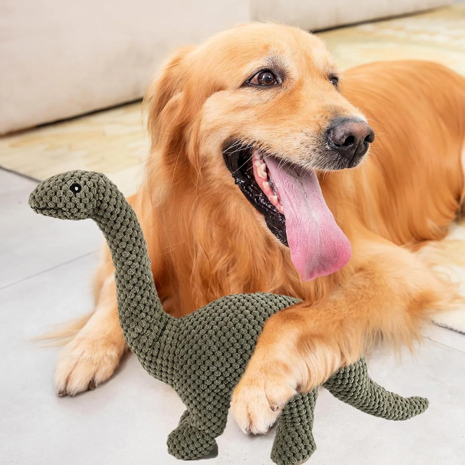 اسباب بازی سگ، پولیشی جیر جیر کننده، اسباب بازی دندانی تعاملی به شکل حیوانات - لوازم جانبی نرم برای تمیز کردن دندان حیوانات خانگی برای فعالیت ها و بازی در خانه، آپارتمان، اتاق خواب، بالکن، پارک و باغ