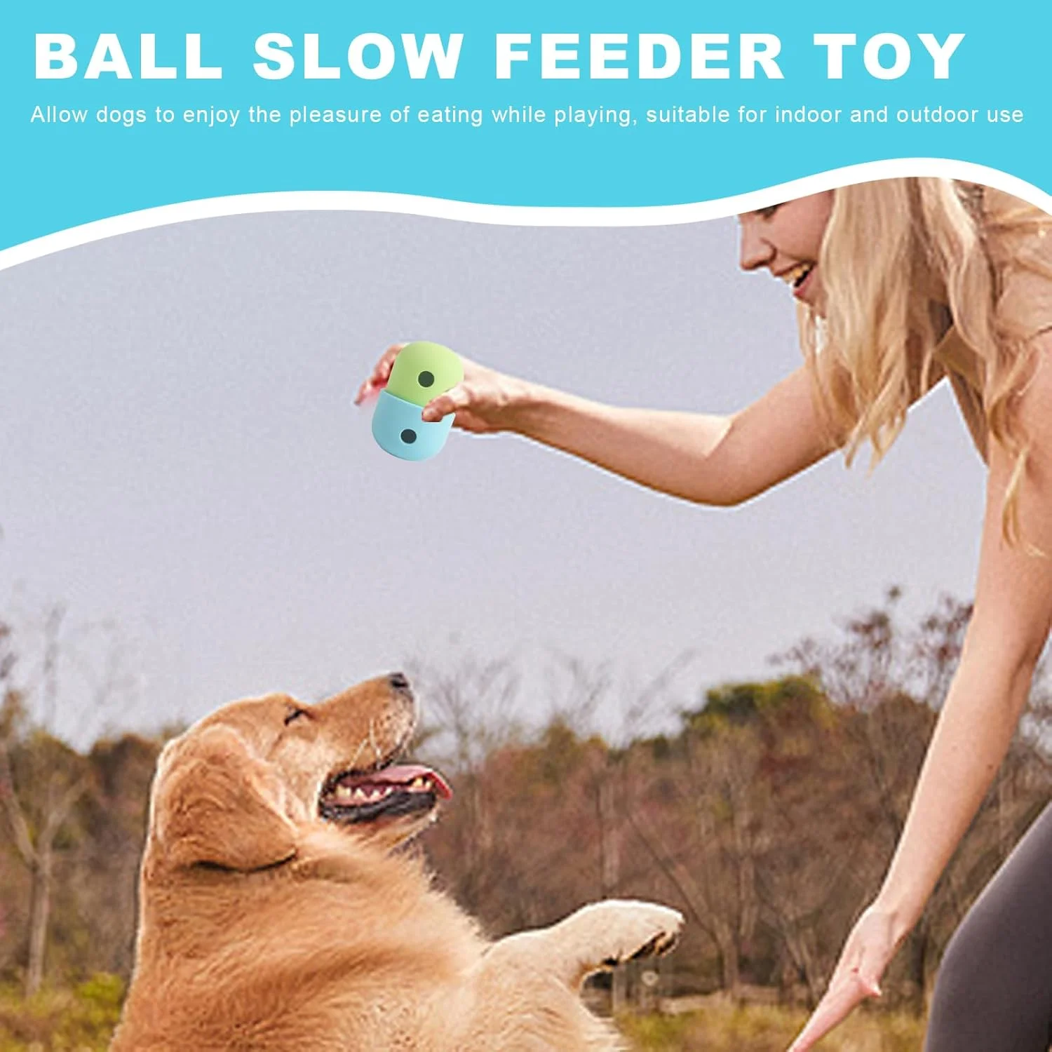 اسباب بازی تشویقی سگ - توپ پخش کننده غذای سگ سیلیکونی تعاملی، لوازم حیوانات خانگی، اسباب بازی پازل تشویقی توله سگ برای توله سگ های کوچک، متوسط و بزرگ