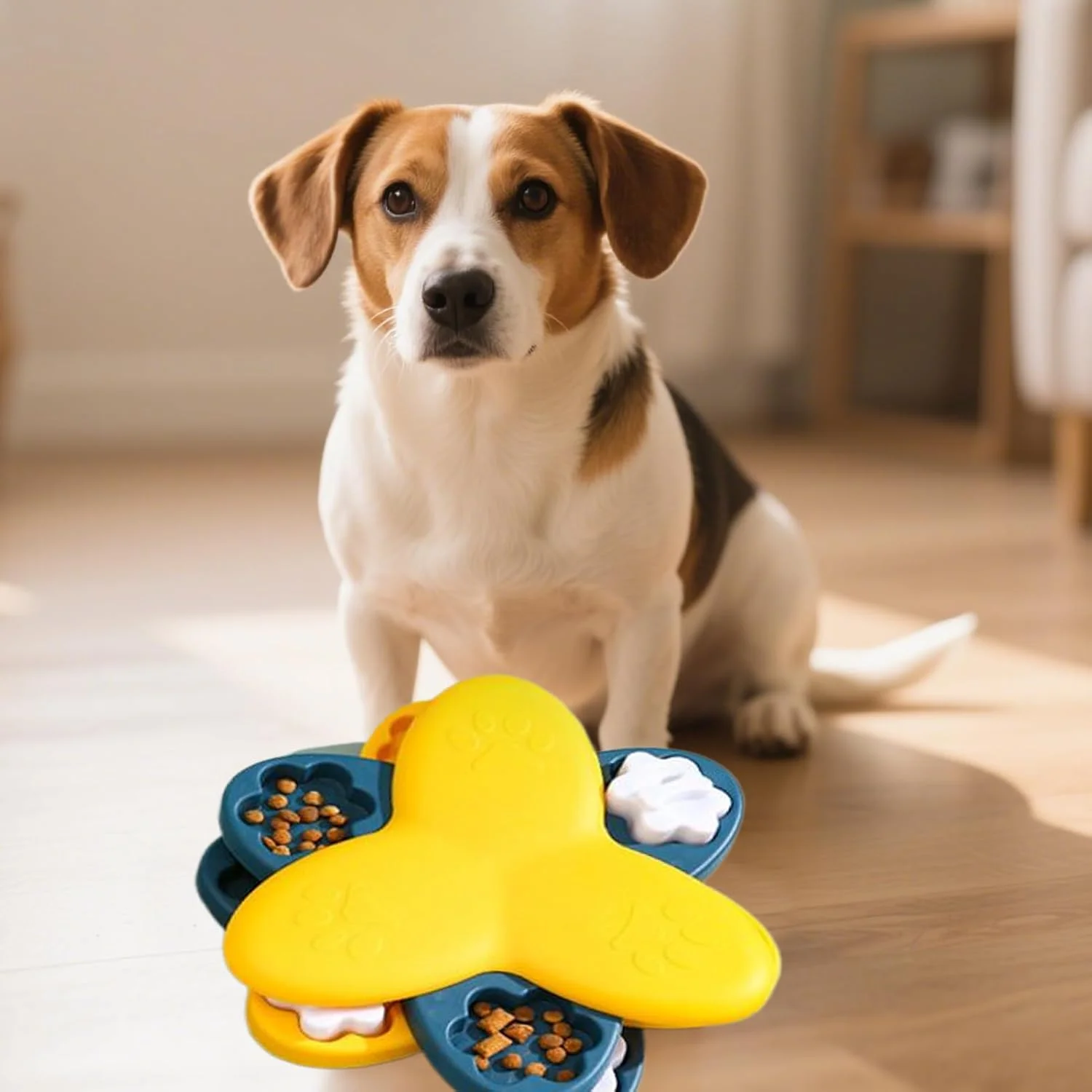 پازل غذایی برای سگ ها، پازل سگ 3 لایه | فیدر چرخشی ضد خفگی تعاملی برای نژادهای غذایی گربه های خانگی اسنک حیوانات خانگی در فضای باز