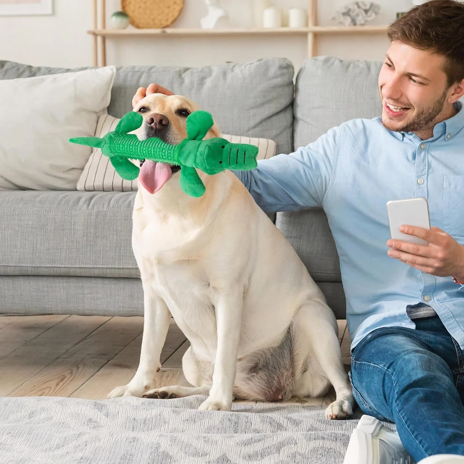 اسباب بازی سگ پولیشی، اسباب بازی های جویدنی سگ تهاجمی به شکل حیوانات - پولیشی برای گاز گرفتن توله سگ، تمیز کردن دندان ها، مناسب برای حیوانات خانگی کوچک، متوسط و بزرگ، بازی در فضای داخلی و خارجی، مسافرت، خانه، غنی سازی ذهنی