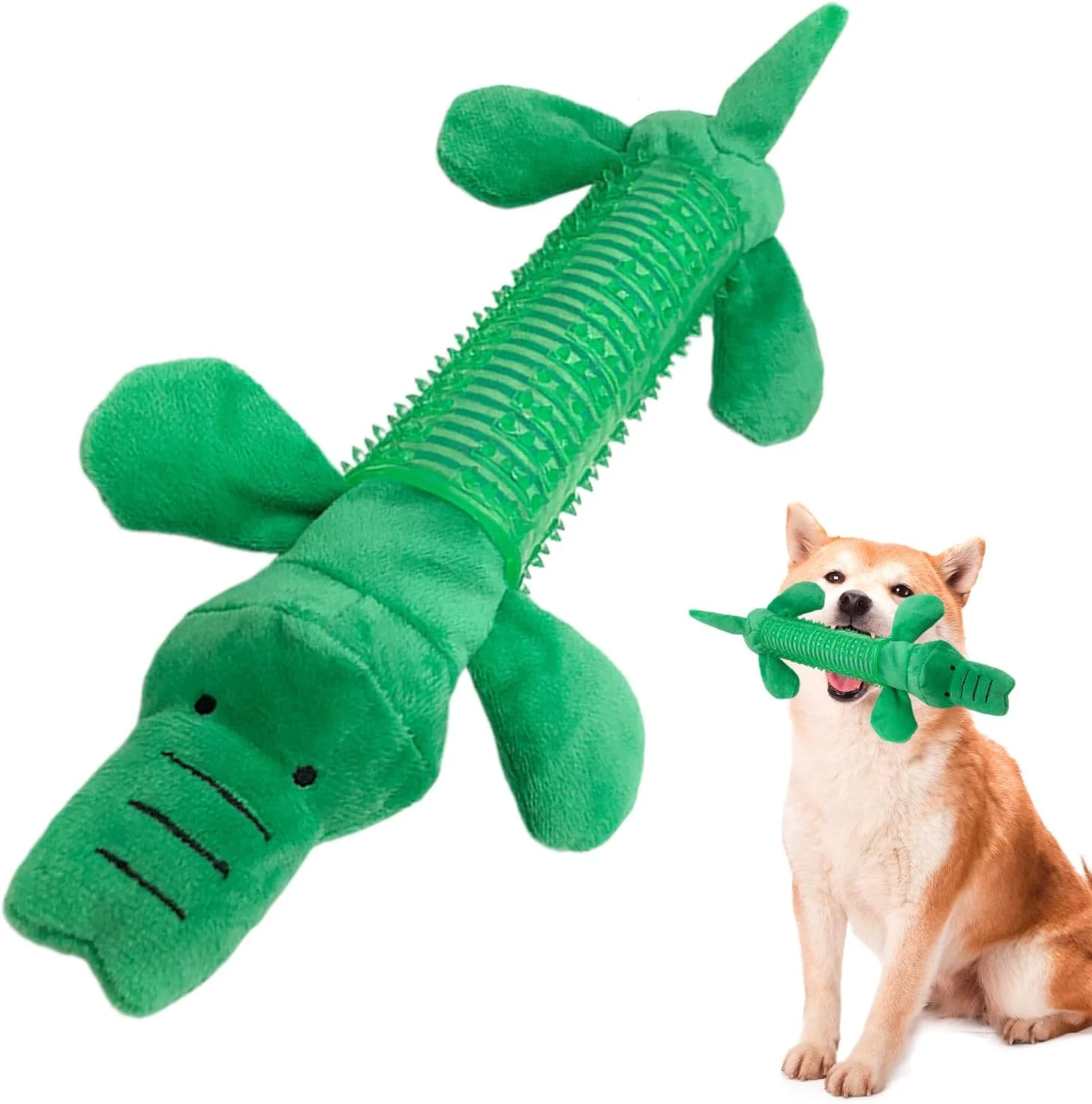 اسباب بازی سگ جیرجیر کننده، اسباب بازی جویدنی سگ تهاجمی به شکل حیوانات | پولیشی با صدای جیرجیر کننده برای تمیز کردن دندان ها، جویدن، گاز گرفتن حیوانات خانگی کوچک، متوسط و بزرگ، غنی سازی ذهنی در خانه، بازی در فضای باز و مسافرت