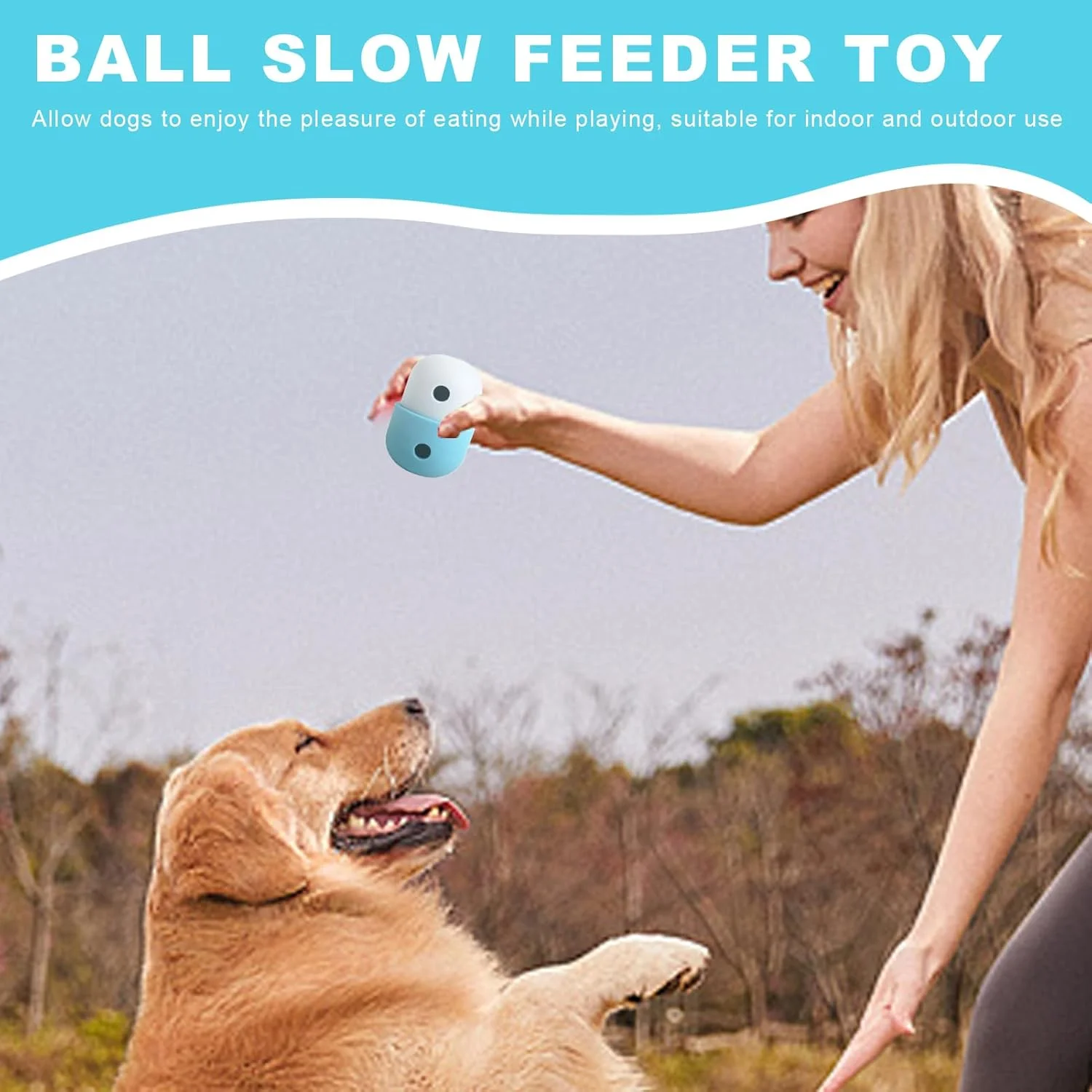 اسباب بازی پخش کننده تشویقی سگ - توپ پخش کننده غذای سگ سیلیکونی تعاملی - اسباب بازی جویدنی غذای آهسته توله سگ، لوازم حیوانات خانگی برای توله سگ های کوچک، متوسط و بزرگ
