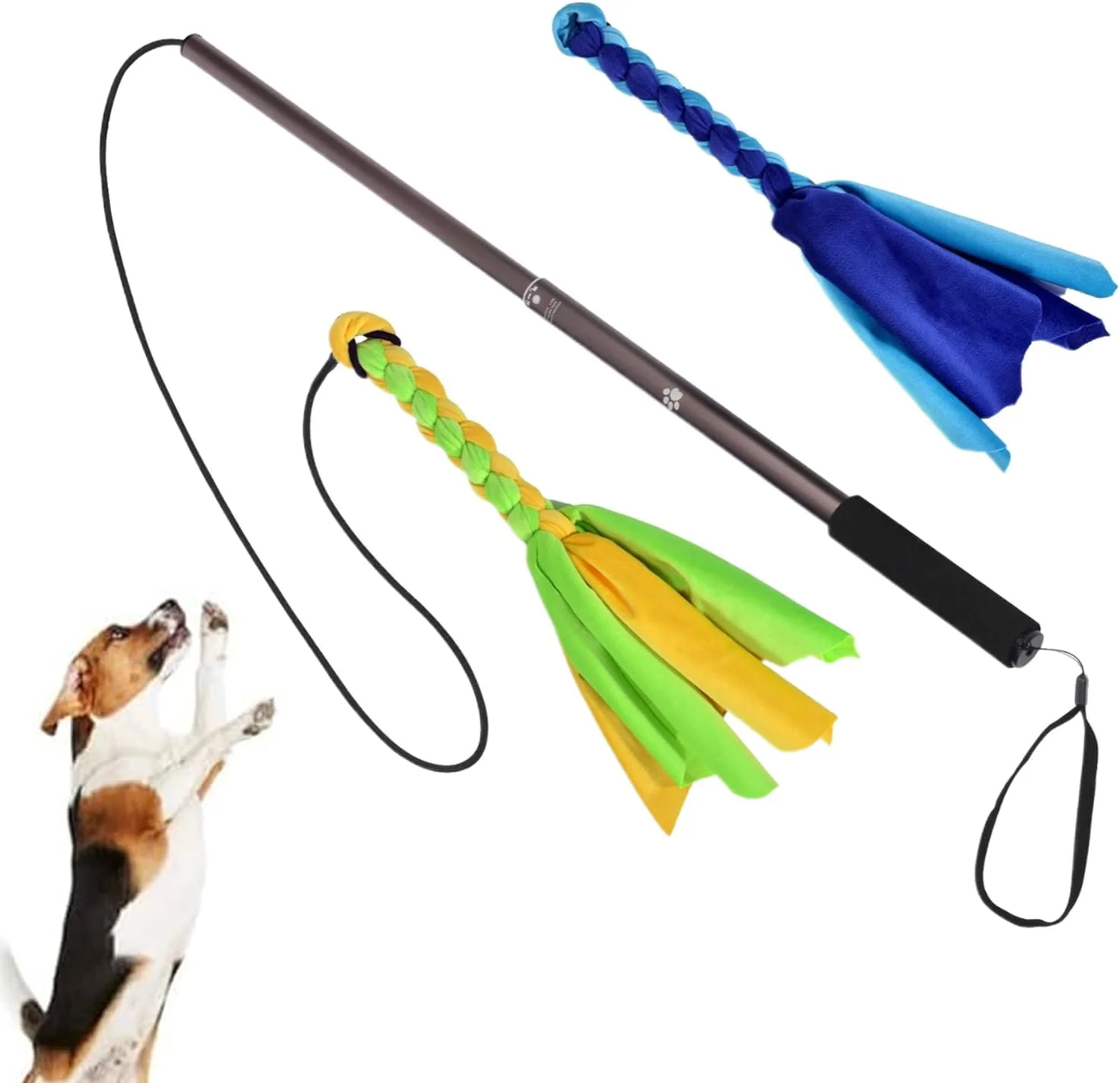 اسباب بازی تعاملی سگ، میله بازی سگ در فضای باز برای تعقیب و کشیدن | بازی غنی سازی توله سگ جمع شونده برای تمرین اطاعت و سرگرمی در فضای باز