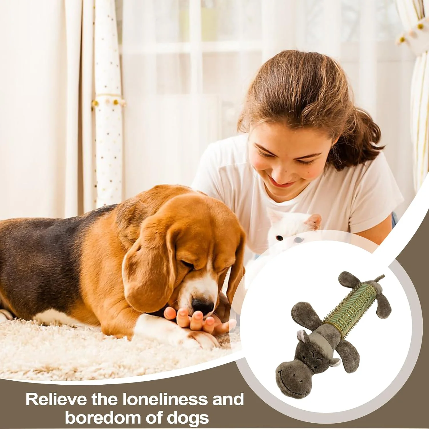 اسباب بازی های سگ، اسباب بازی های جویدنی سگ به شکل حیوانات | با صدای جیر جیر، پولیشی، مناسب برای حیوانات خانگی کوچک، متوسط و بزرگ، تمیز کننده دندان، مناسب برای تعقیب، بازی در فضای داخلی و خارجی، مسافرت و سلامت روان