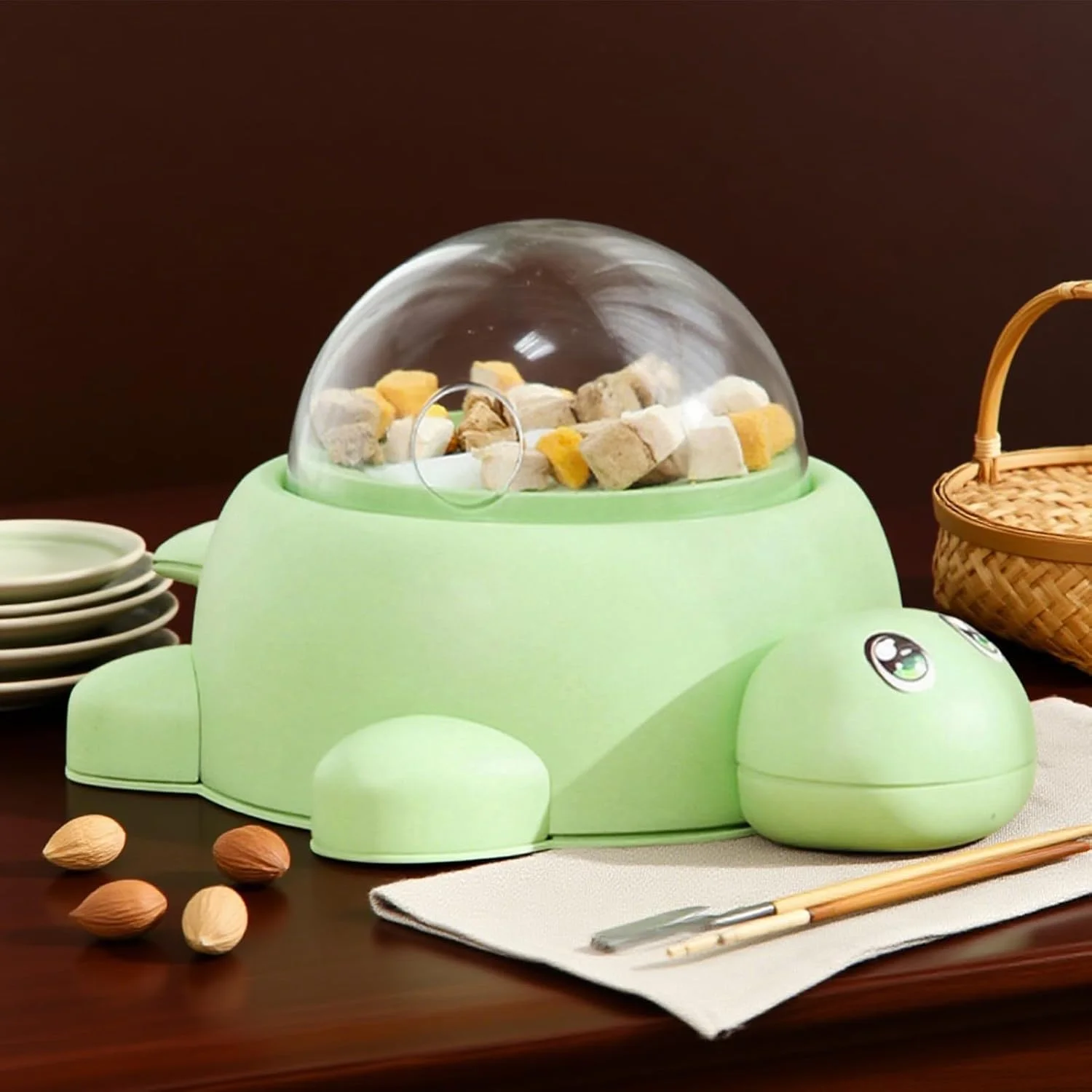 اسباب بازی پخش کننده تشویقی سگ | اسباب بازی پخش کننده تشویقی سگ طرح لاک پشت | پازل کاسه غذای حیوانات کوچک برای تحریک ذهنی، کاهش نفخ و آموزش غنی سازی توله سگ در محیط داخلی