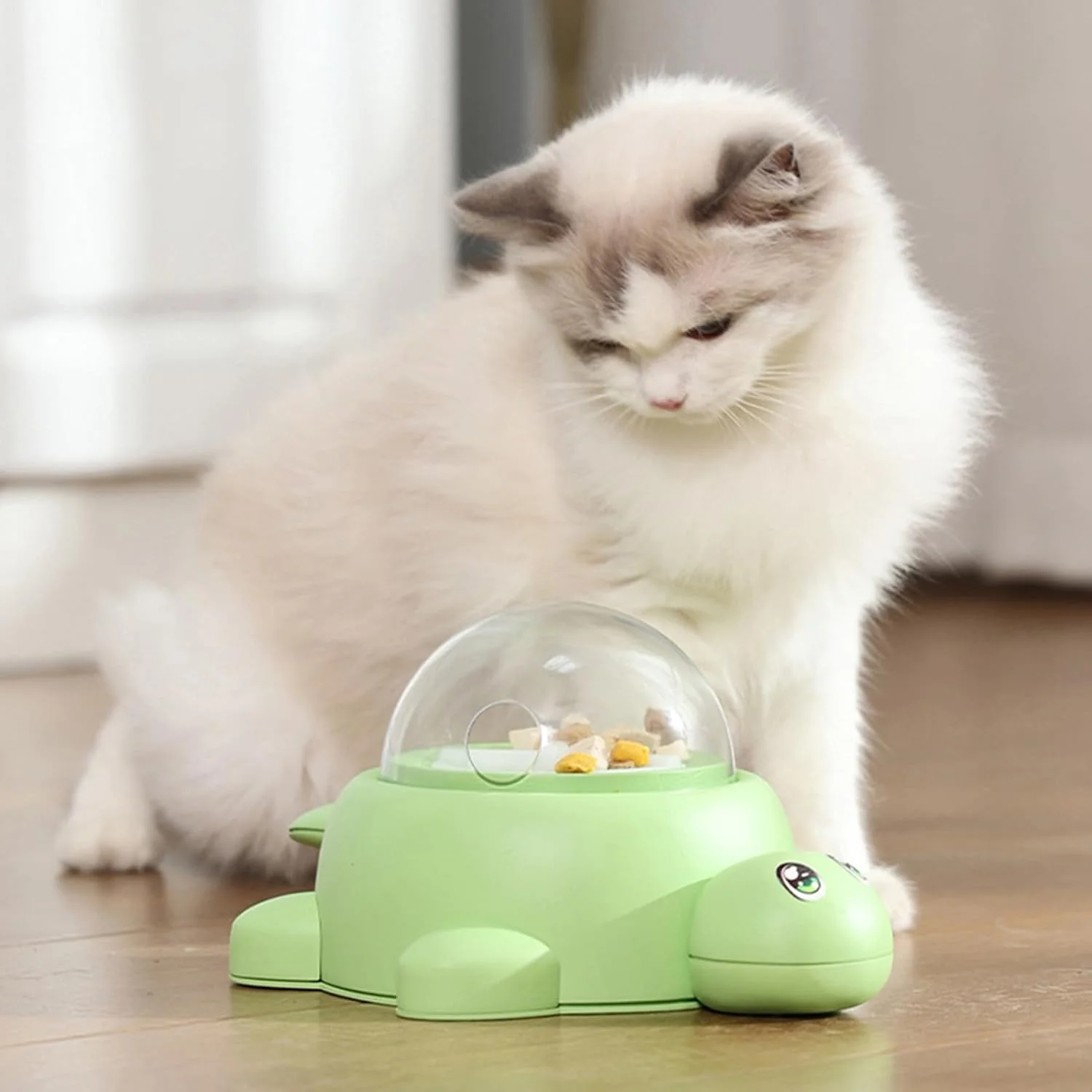 اسباب بازی پخش کننده تشویقی سگ طرح لاک پشتی، پازل کاسه غذای حیوانات کوچک برای تحریک ذهنی، کاهش نفخ، غنی سازی توله سگ در محیط داخلی