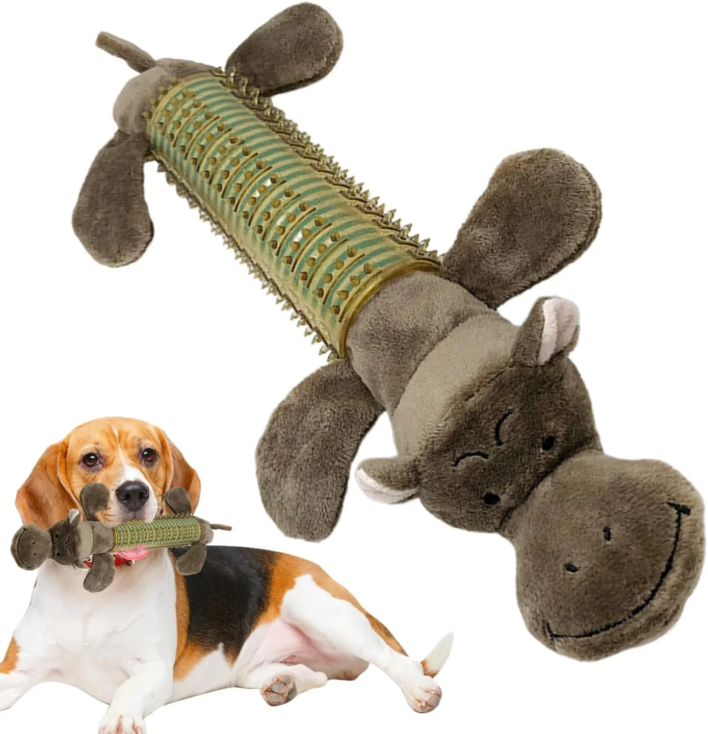 اسباب بازی سگ پولیشی - اسباب بازی سگ غرغر کننده به شکل حیوانات، با صدای جیر جیر، مناسب برای تمیز کردن دندان های حیوانات خانگی کوچک، متوسط و بزرگ، بازی در خانه، فضای باز، مسافرت و تقویت ذهن