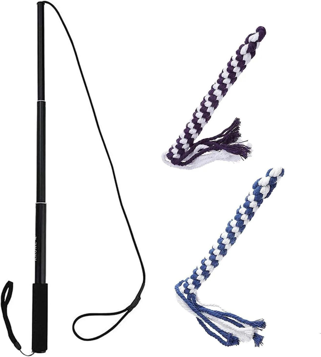 چوب بازی سگ تلسکوپی، اسباب بازی تعاملی سگ، طناب کشی - فعالیت غنی سازی توله سگ قابل گسترش برای نژادهای کوچک، متوسط و بزرگ، ورزش در فضای باز