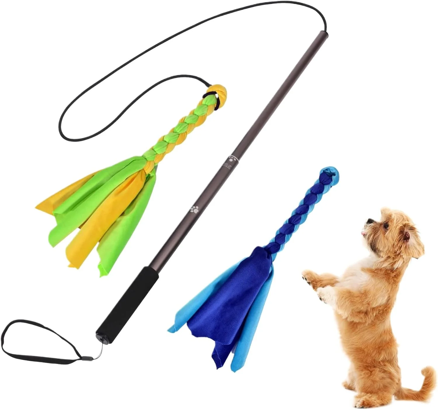 میله بازی سگ در فضای باز | چوب بازی سگ با اسباب بازی جویدنی طعمه، فعالیت غنی سازی توله سگ قابل گسترش برای نژادهای کوچک متوسط ​​بزرگ، ورزش در فضای باز