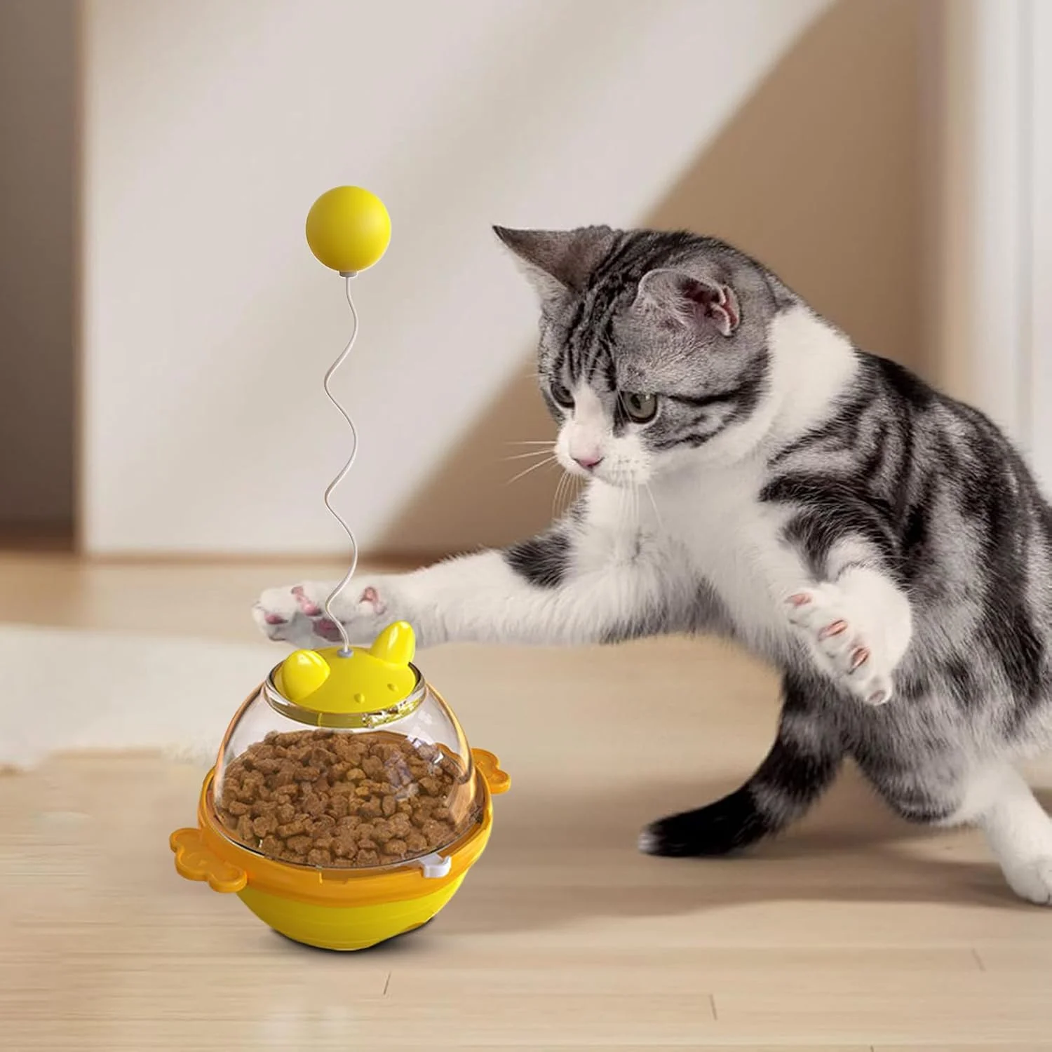 اسباب بازی پخش کننده تشویقی گربه | اسباب بازی پخش کننده غذای بچه گربه، لوازم آموزشی بازی تعاملی حیوانات خانگی برای بچه گربه ها خانه باغ بالکن اتاق خواب مطالعه اتاق نشیمن حیاط خلوت اسباب بازی پخش کننده تشویقی گربه | اسباب بازی پخش کننده غذای بچه گربه، لوازم آموزشی بازی تعاملی حیوانات خانگی برای بچه گربه ها خانه باغ بالکن اتاق خواب مطالعه اتاق نشیمن حیاط خلوت