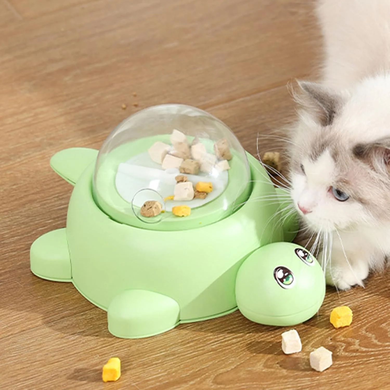 اسباب بازی سگ با قابلیت پخش تشویقی، پخش کننده تشویقی طرح لاک پشت، پازل کاسه غذای حیوانات کوچک برای تحریک ذهنی، کاهش نفخ، آموزش غنی سازی توله سگ در محیط داخلی