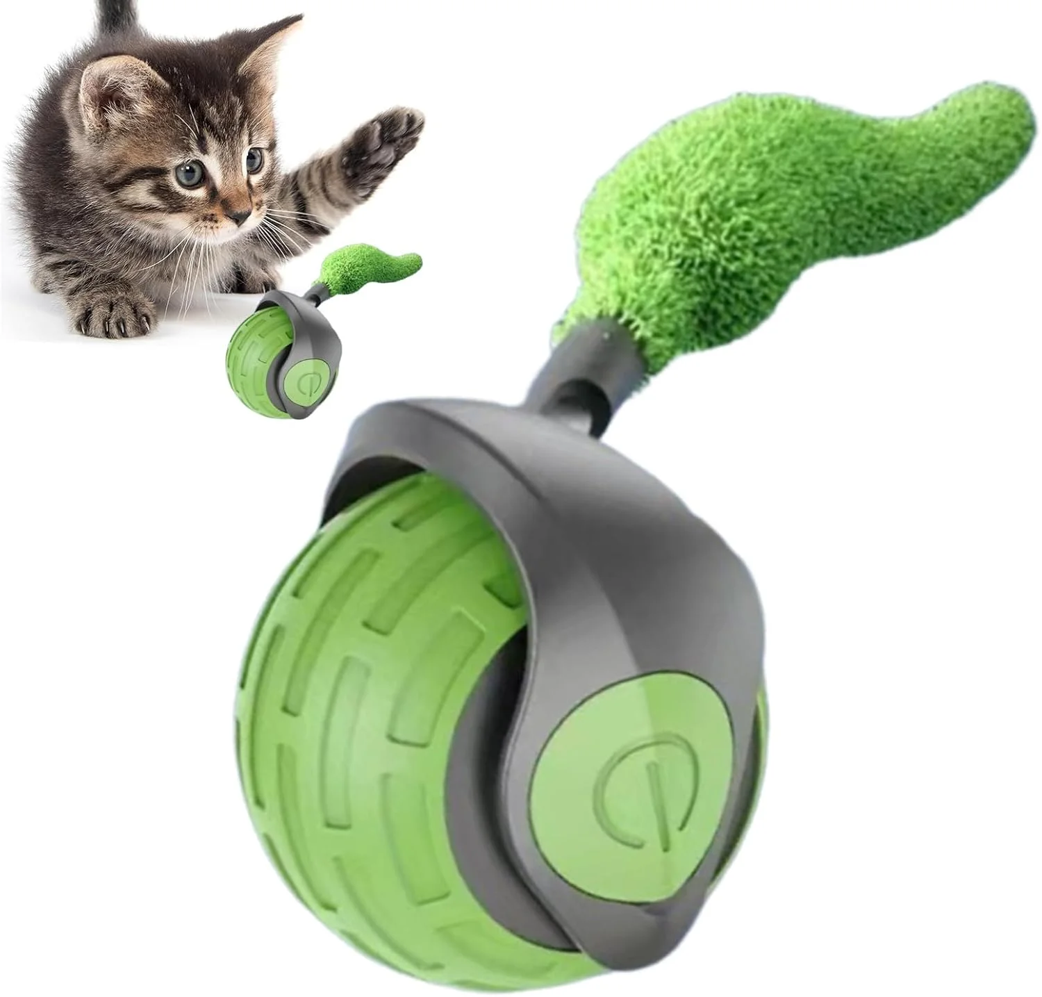 اسباب بازی گربه تعاملی | توپ غلتکی تعاملی گربه - لوازم بچه گربه برای آموزش غنی سازی، رفع بی حوصلگی، همراهی و سرگرمی