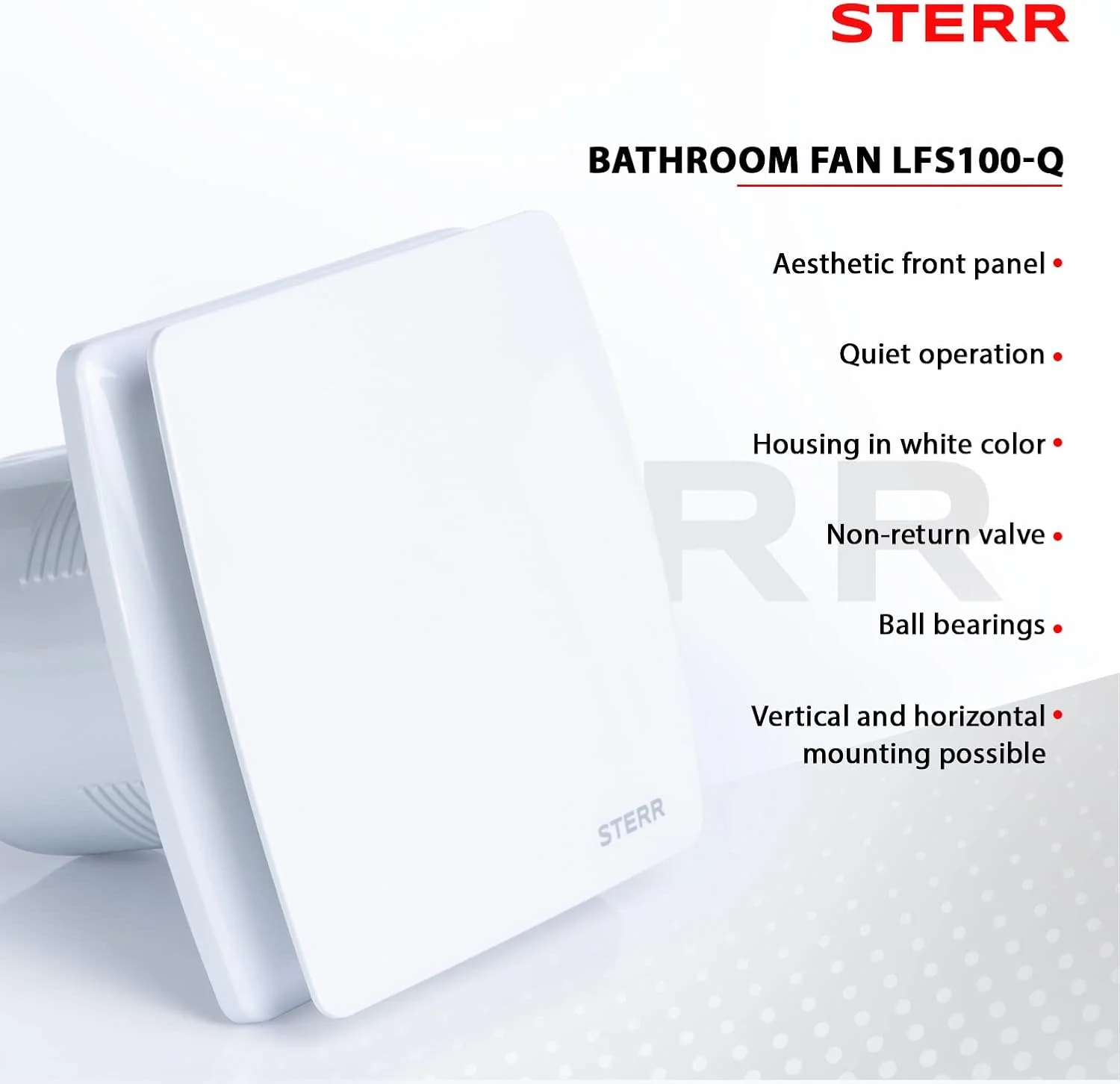 فن بی صدای حمام STERR - 100 میلی متر / 4 اینچ - LFS100-Q فن بی صدای حمام STERR - 100 میلی متر / 4 اینچ - LFS100-Q