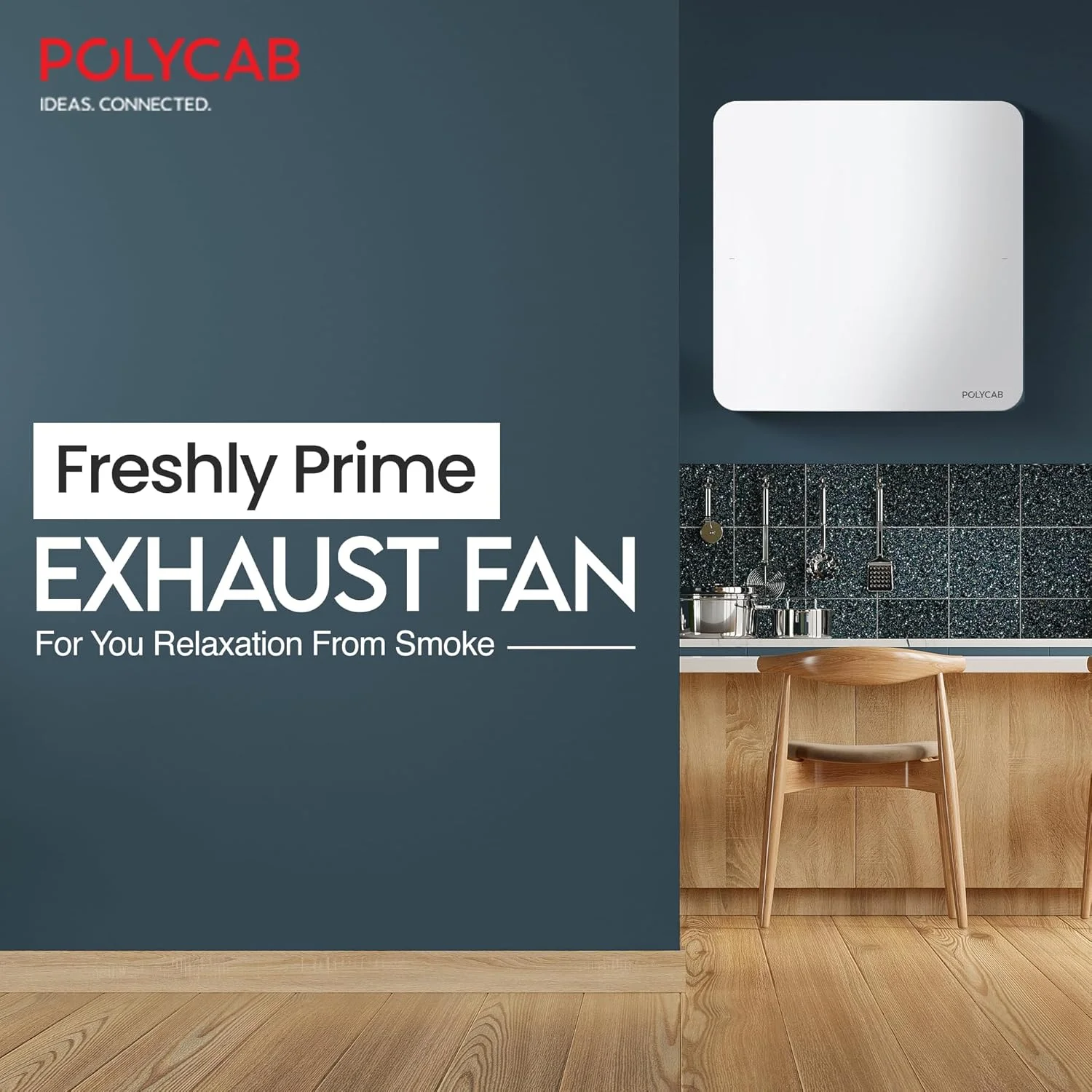 فن اگزوز کم مصرف 150 میلی متری Polycab Freshly Prime برای آشپزخانه و حمام | تهویه بی صدا، طراحی شیک و تمیز کردن آسان | سرعت بالا، موتور قدرتمند، 100% مس، 【سفید】 فن اگزوز کم مصرف 150 میلی متری Polycab Freshly Prime برای آشپزخانه و حمام | تهویه بی صدا، طراحی شیک و تمیز کردن آسان | سرعت بالا، موتور قدرتمند، 100% مس، 【سفید】