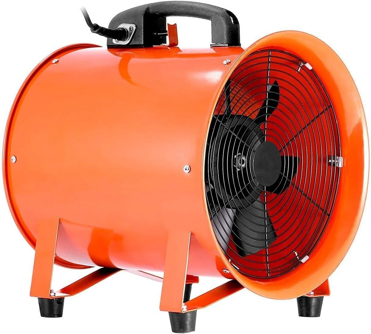 فن صنعتی تهویه هوا L.HPT، فن محوری فلزی قابل حمل 10 اینچی، دمنده هوا 0.45 اسب بخار، 1520 CFM، 2800 دور در دقیقه، فن تهویه کارگاهی، فن چند منظوره، مکنده دود (10 اینچ)