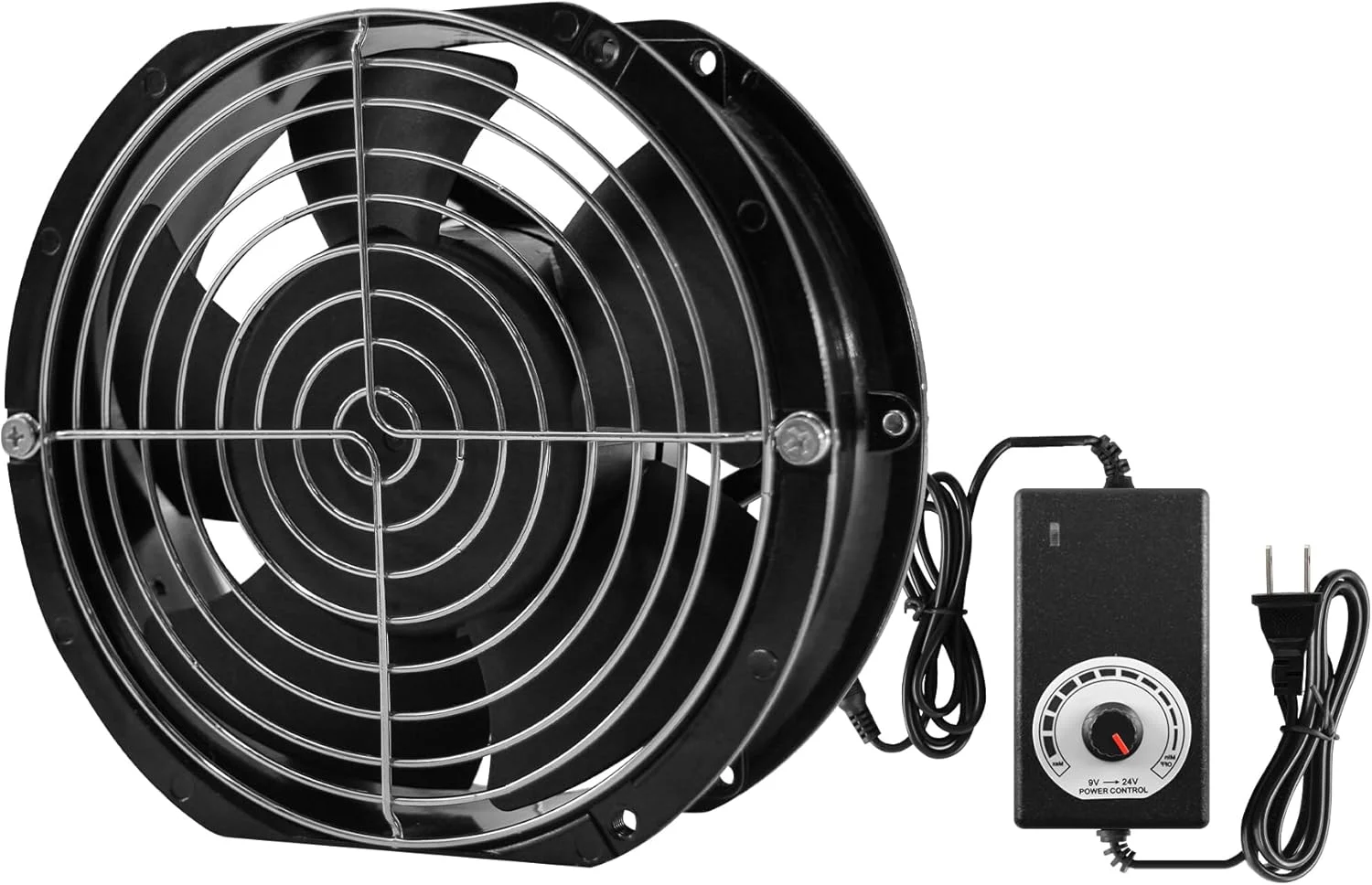 فن تهویه مطبوع PANO-MOUNTS با اندازه 172 میلی متر، سرعت 3500 دور در دقیقه، جریان هوای 180CFM، بلبرینگ دوگانه و سرعت قابل تنظیم برای پنجره، گاراژ، زیرزمین و پروژه های خنک کننده DIY