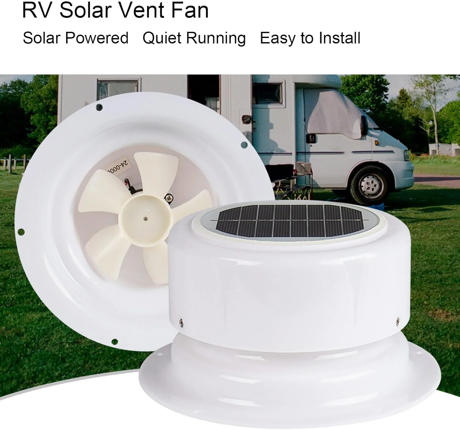 فن تهویه خورشیدی RV Jiawu، دریچه سقفی خورشیدی با فن، فن تهویه خورشیدی برای RV، قایق، تریلر، نصب آسان، فن تهویه RV فن تهویه خورشیدی RV Jiawu، دریچه سقفی خورشیدی با فن، فن تهویه خورشیدی برای RV، قایق، تریلر، نصب آسان، فن تهویه RV