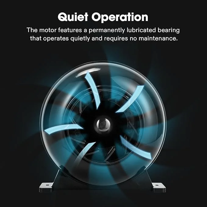 فن تهویه کانالی 4 اینچی 195 CFM، دمنده هواکش HVAC