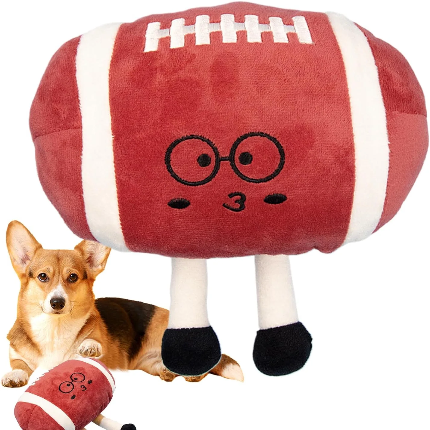 توپ فوتبال سگ | اسباب بازی نرم و پولیشی فوتبال با صدای جیر جیر | لوازم تعاملی حیوانات خانگی پارچه نرم چروک برای بازی های کششی توله سگ گربه بازی پرتاب جشن شکرگزاری کریسمس خانه توپ فوتبال سگ | اسباب بازی نرم و پولیشی فوتبال با صدای جیر جیر | لوازم تعاملی حیوانات خانگی پارچه نرم چروک برای بازی های کششی توله سگ گربه بازی پرتاب جشن شکرگزاری کریسمس خانه
